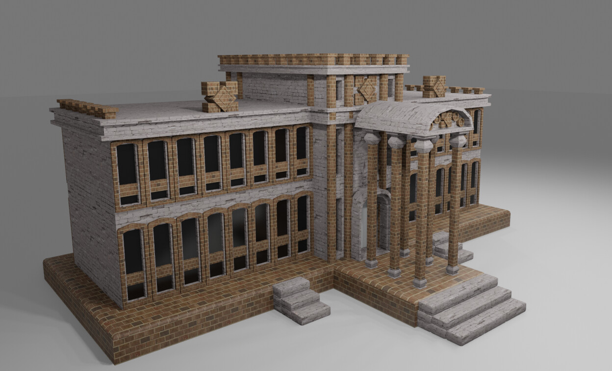 ArtStation Medieval Themed Museum [Low Poly Build]