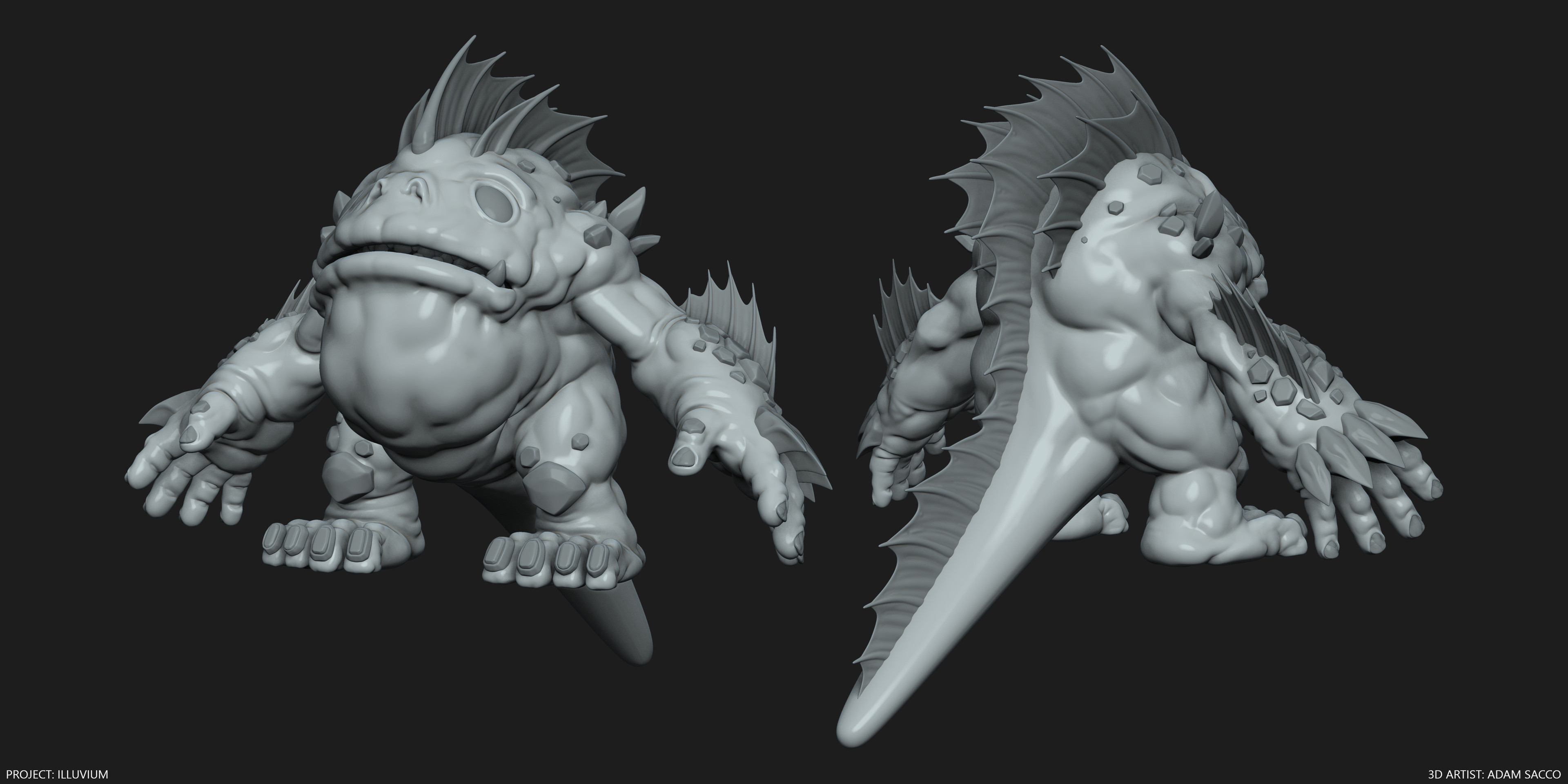 3D modeling highpoly creature.