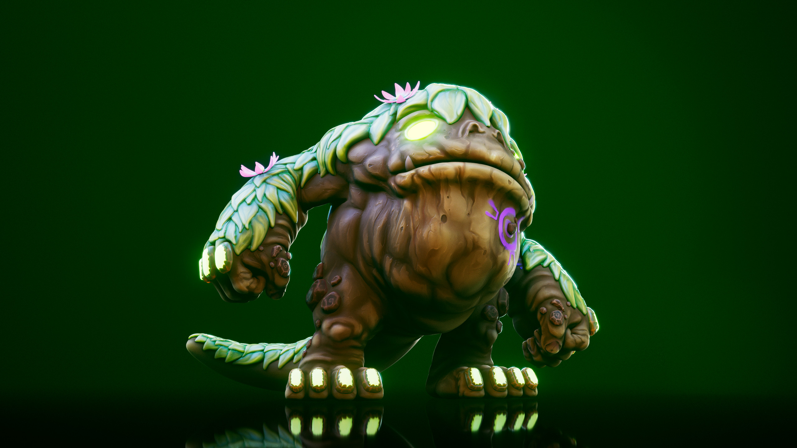 3D modeling lowpoly creature.