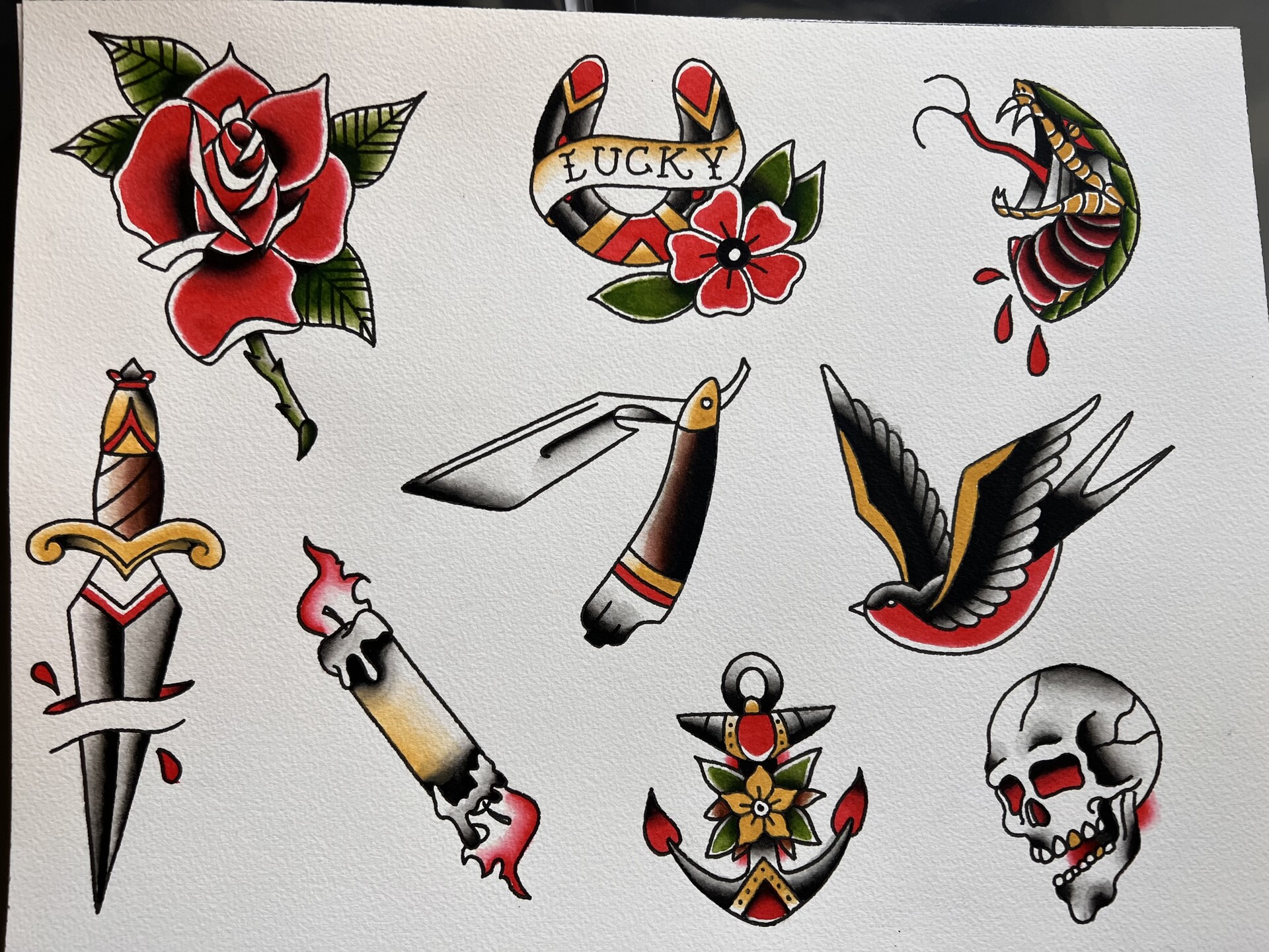Traditional Tattoo Flash Beach Towels for Sale  Pixels