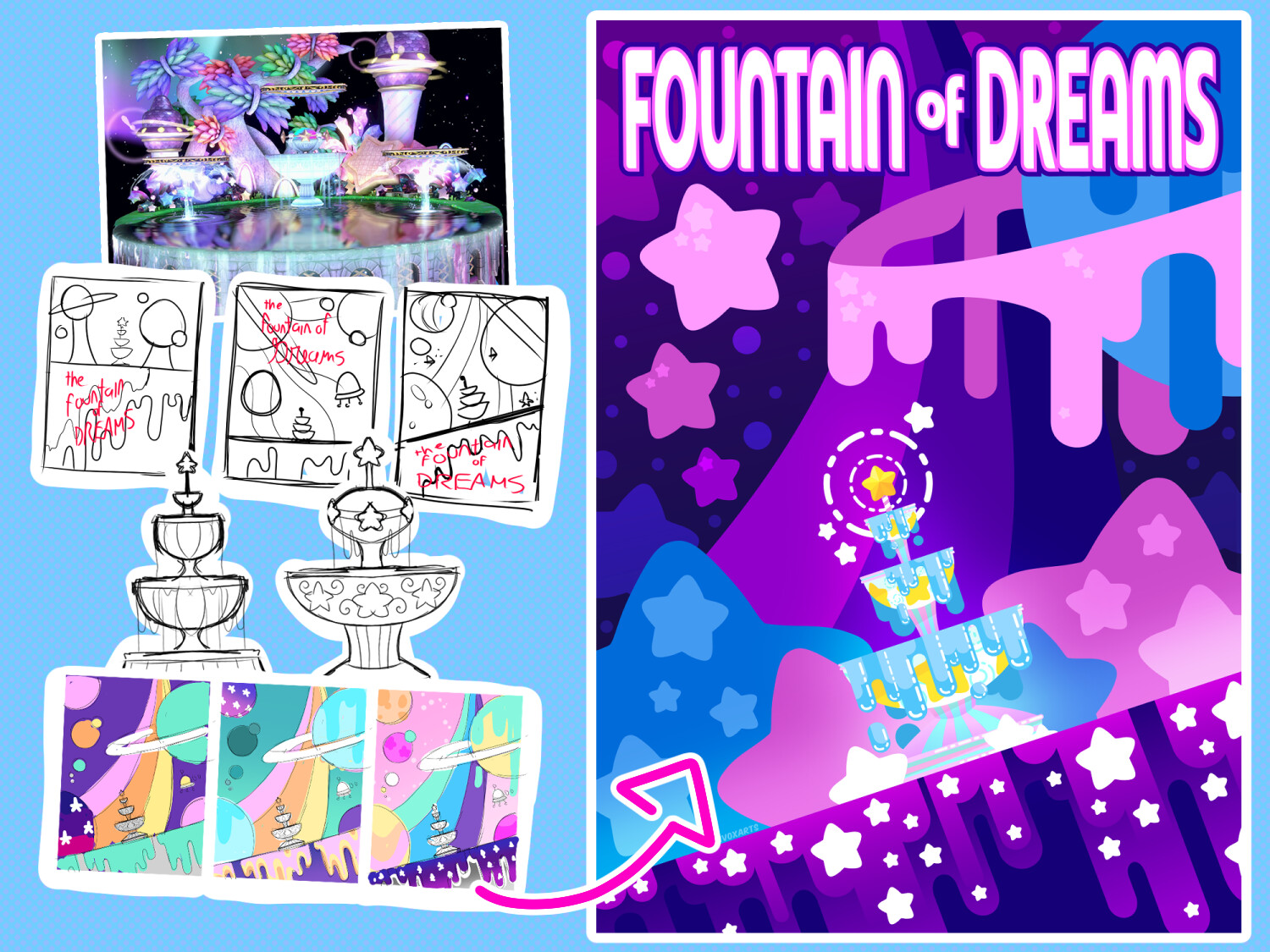 Fountain of Dreams' 💫⛲️ My first kirby fanart! I don't know why