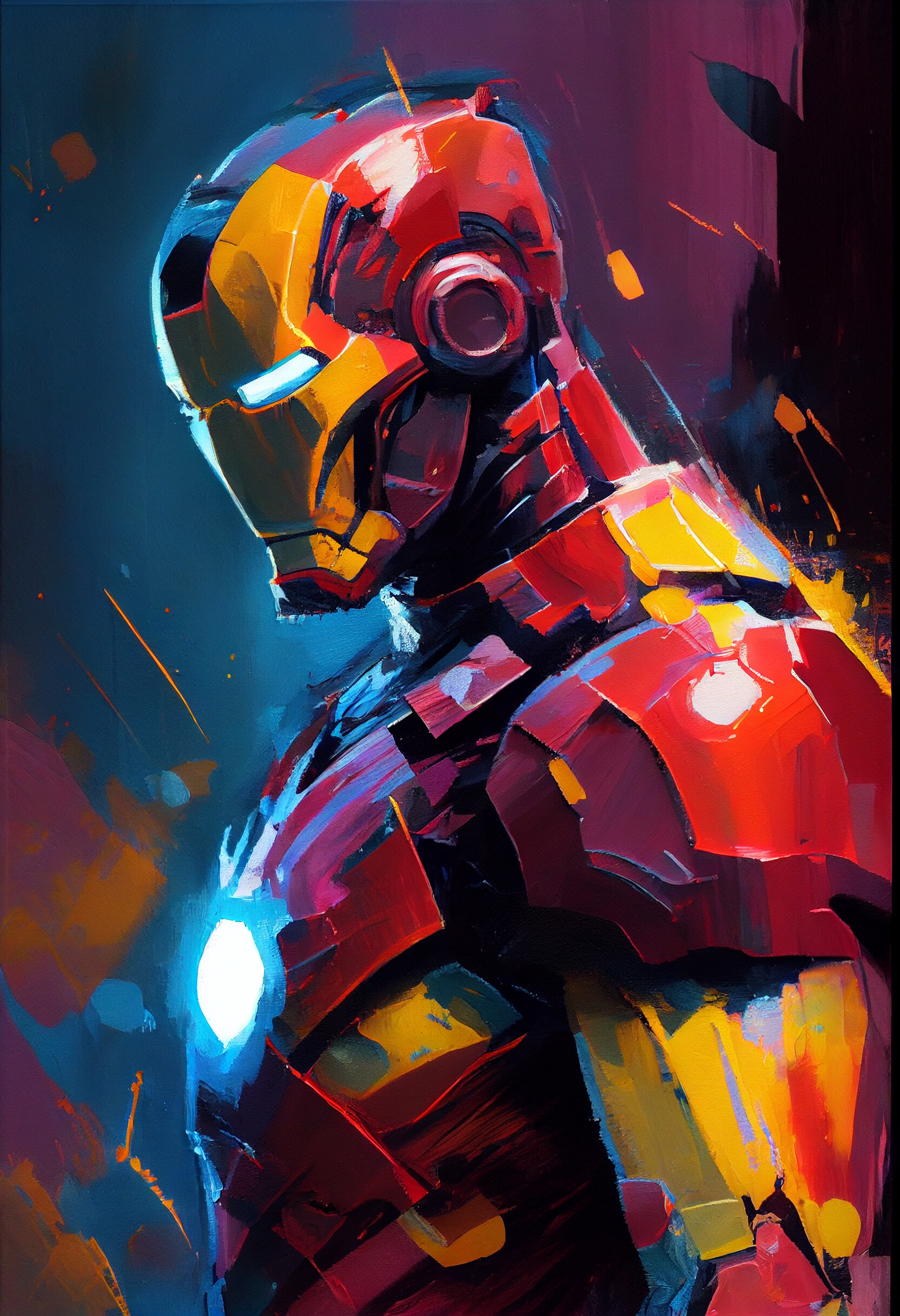 Iron man abstract shop wallpaper