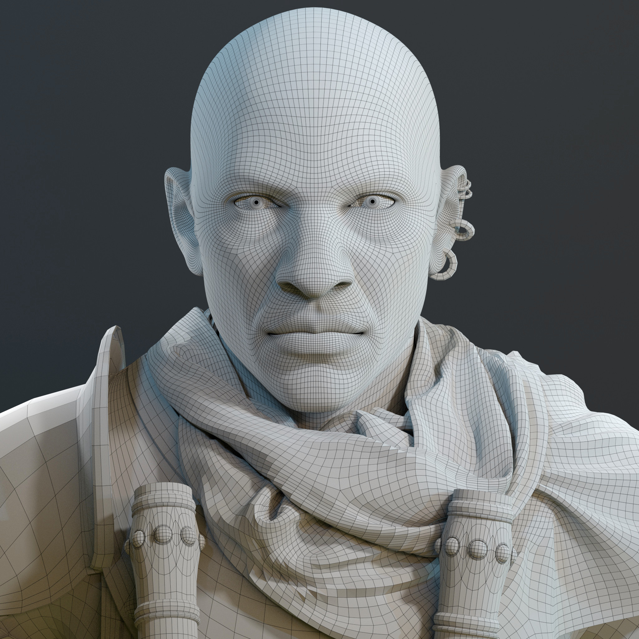 Topology without hair and accessories.