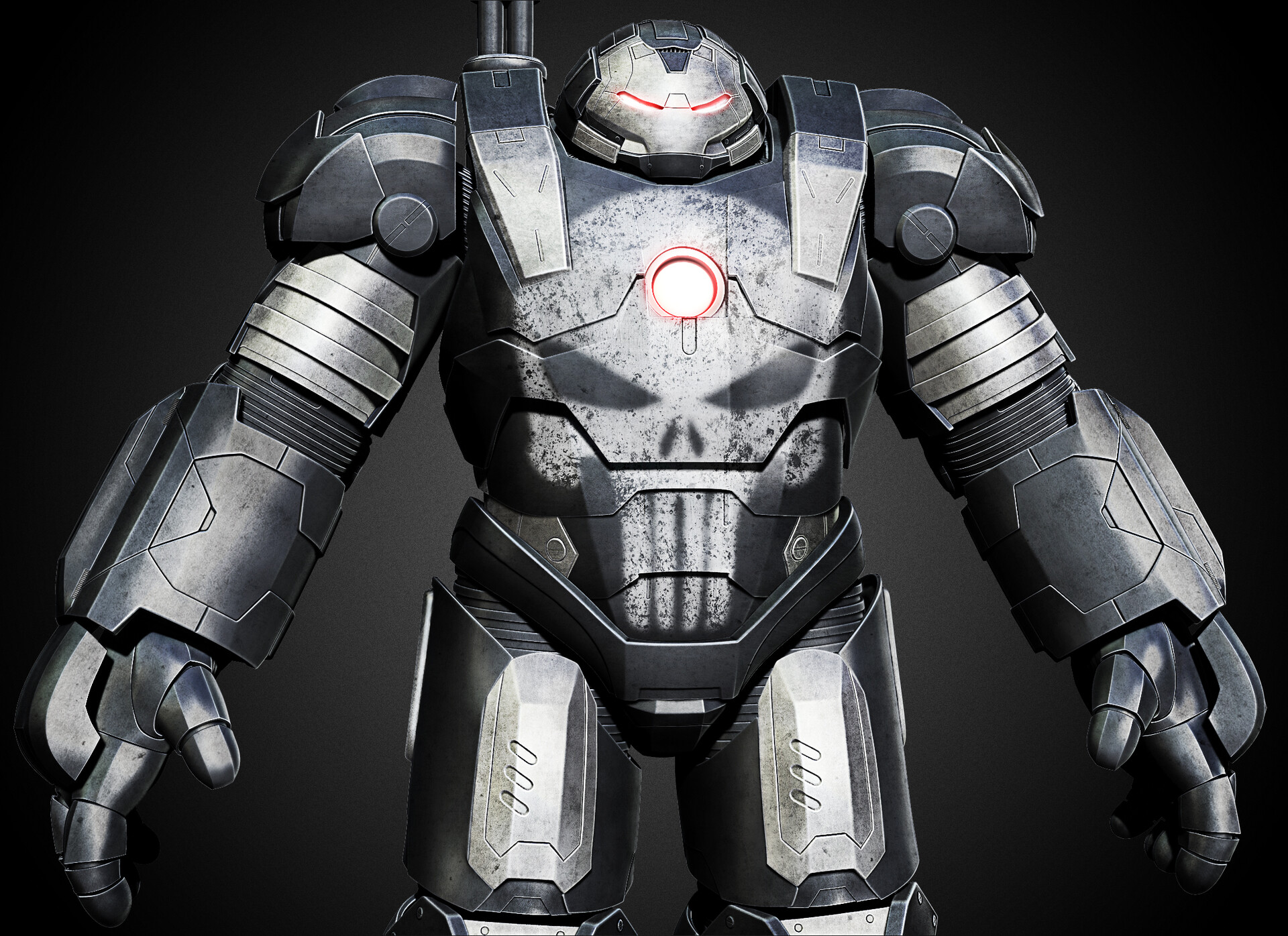 ArtStation War machine Punisher hulkbuster