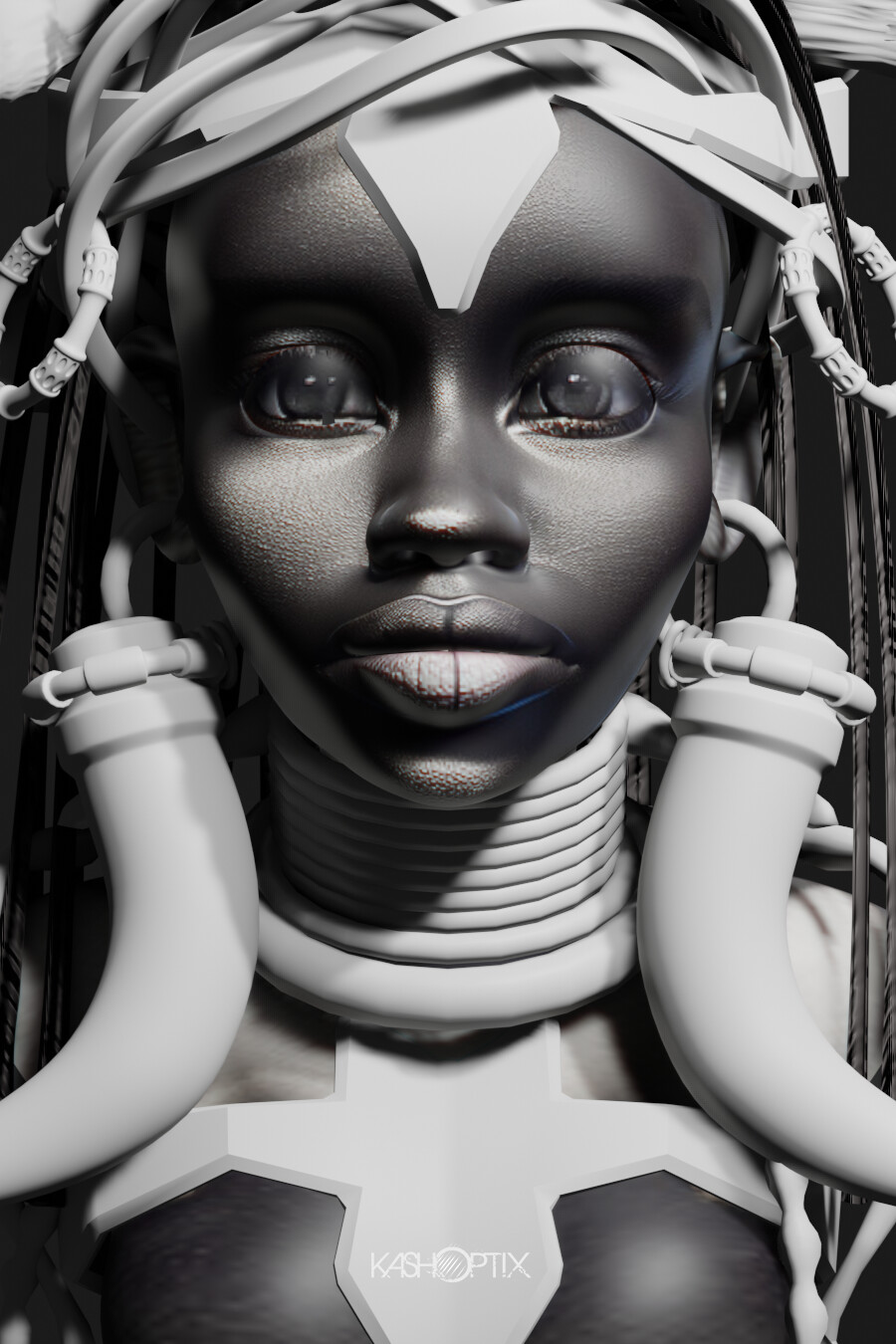 Artstation tribal warrior female wip 