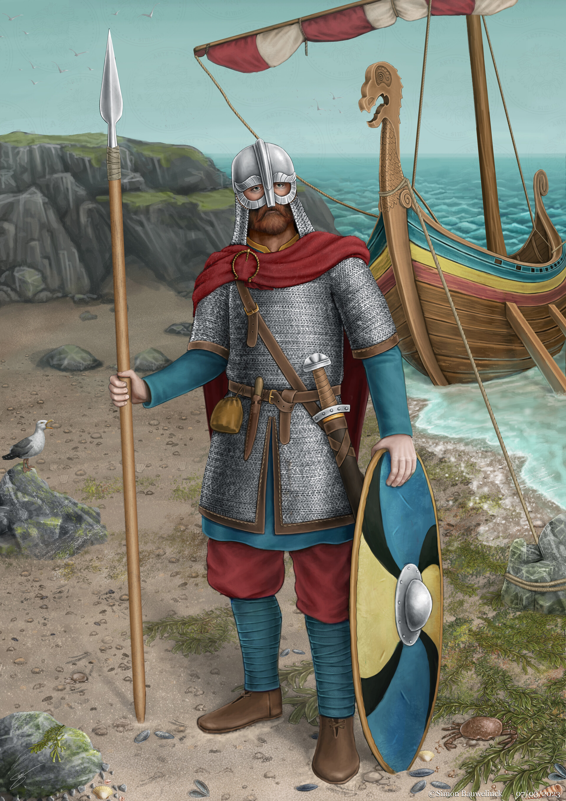ArtStation Danish Viking Warrior On The Shores Of England artstation-danish-viking-warrior-on-the-shores-of-england