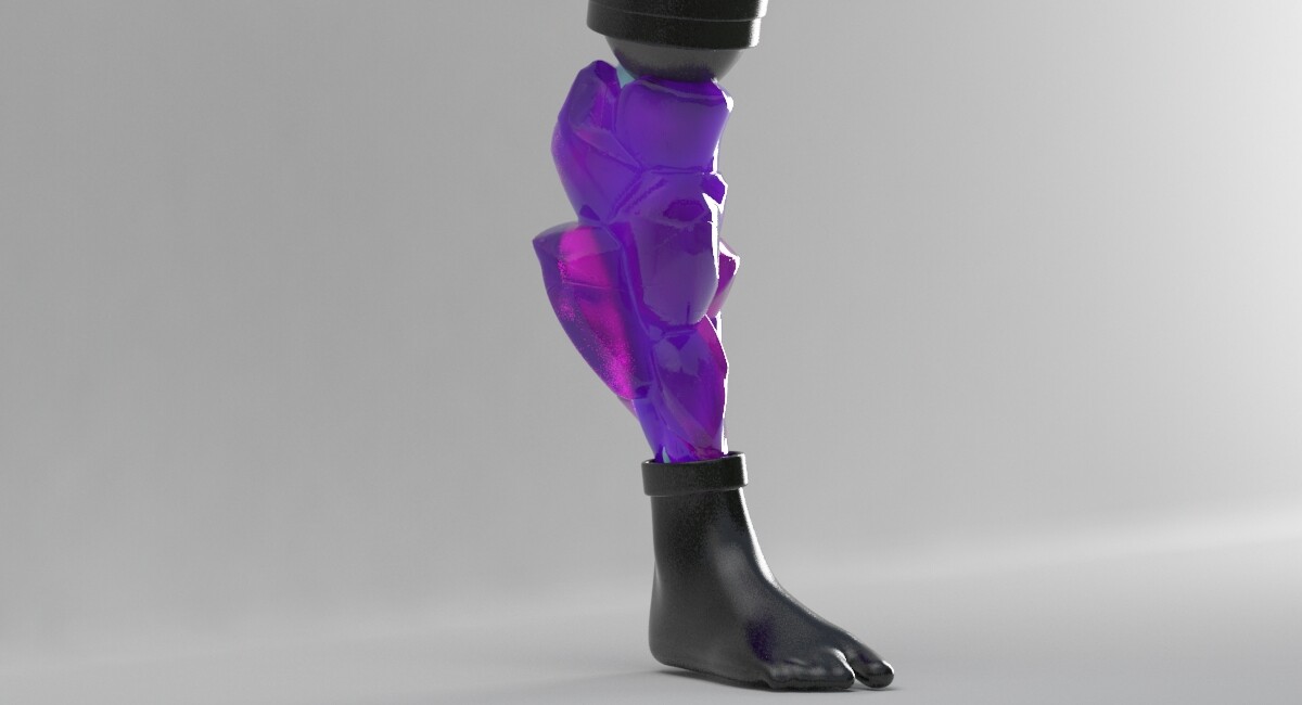 Martyna M personalized covers for shank prosthesis