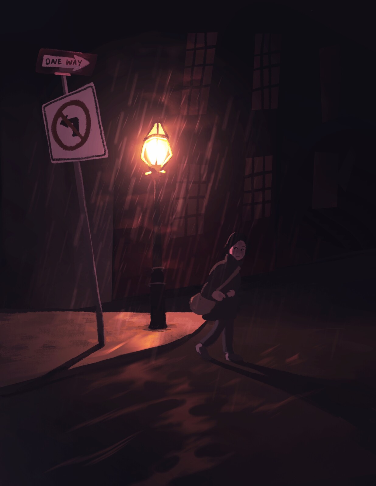 Me on my late-night walks through the studio :)