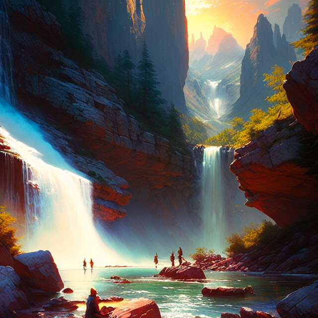 ArtStation - waterfalls