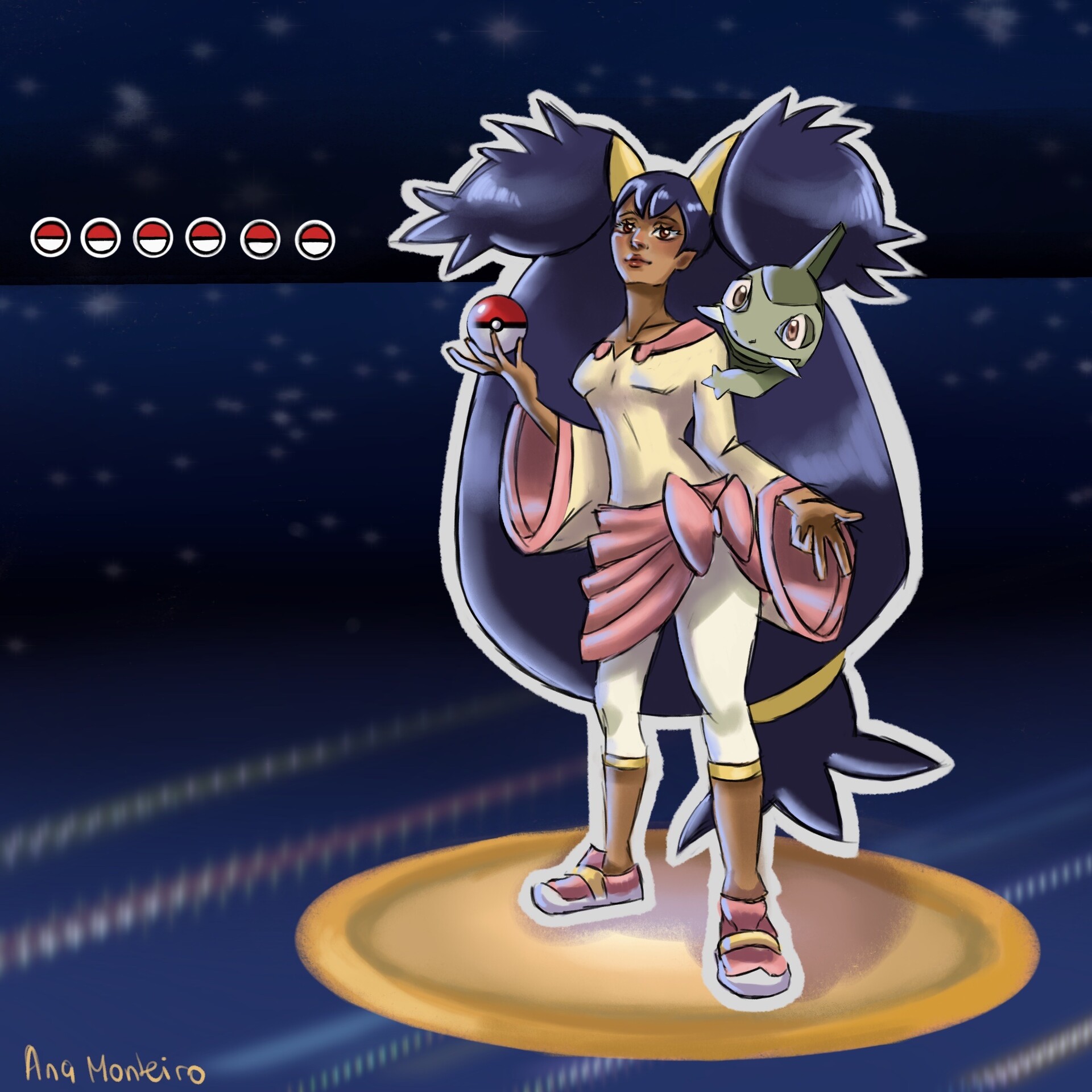 ArtStation Fanart of iris from pokemon