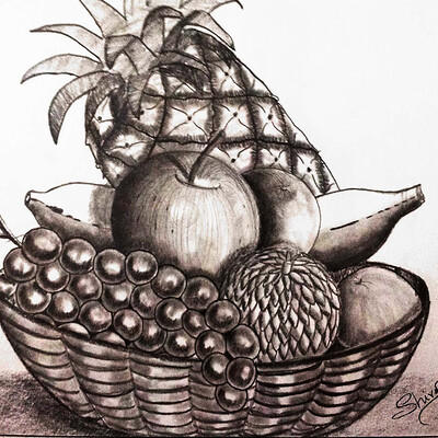 Fruit In A Bowl Drawing by HopeRider - DragoArt