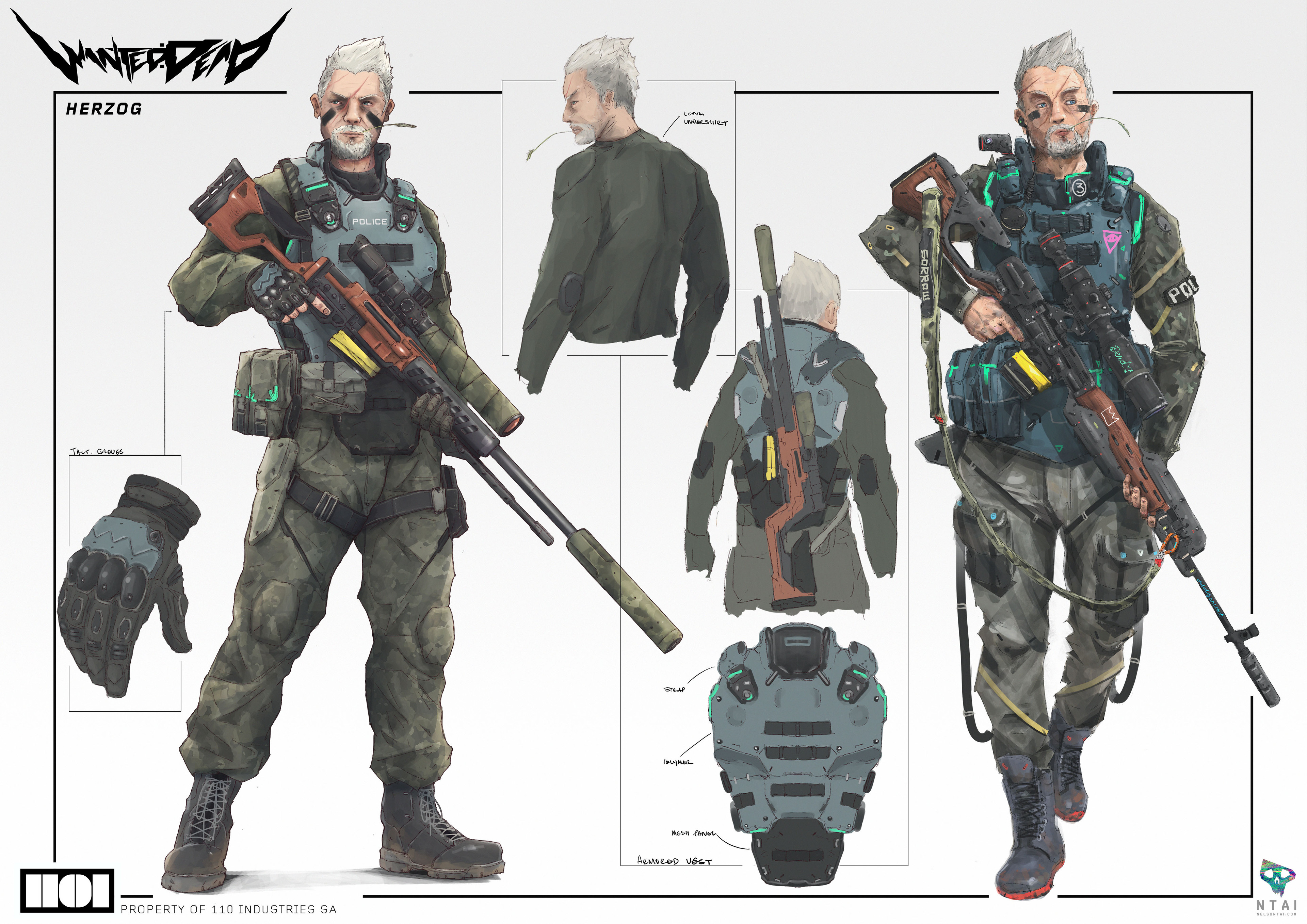 Herzog is the the rash and wild sniper of the team.