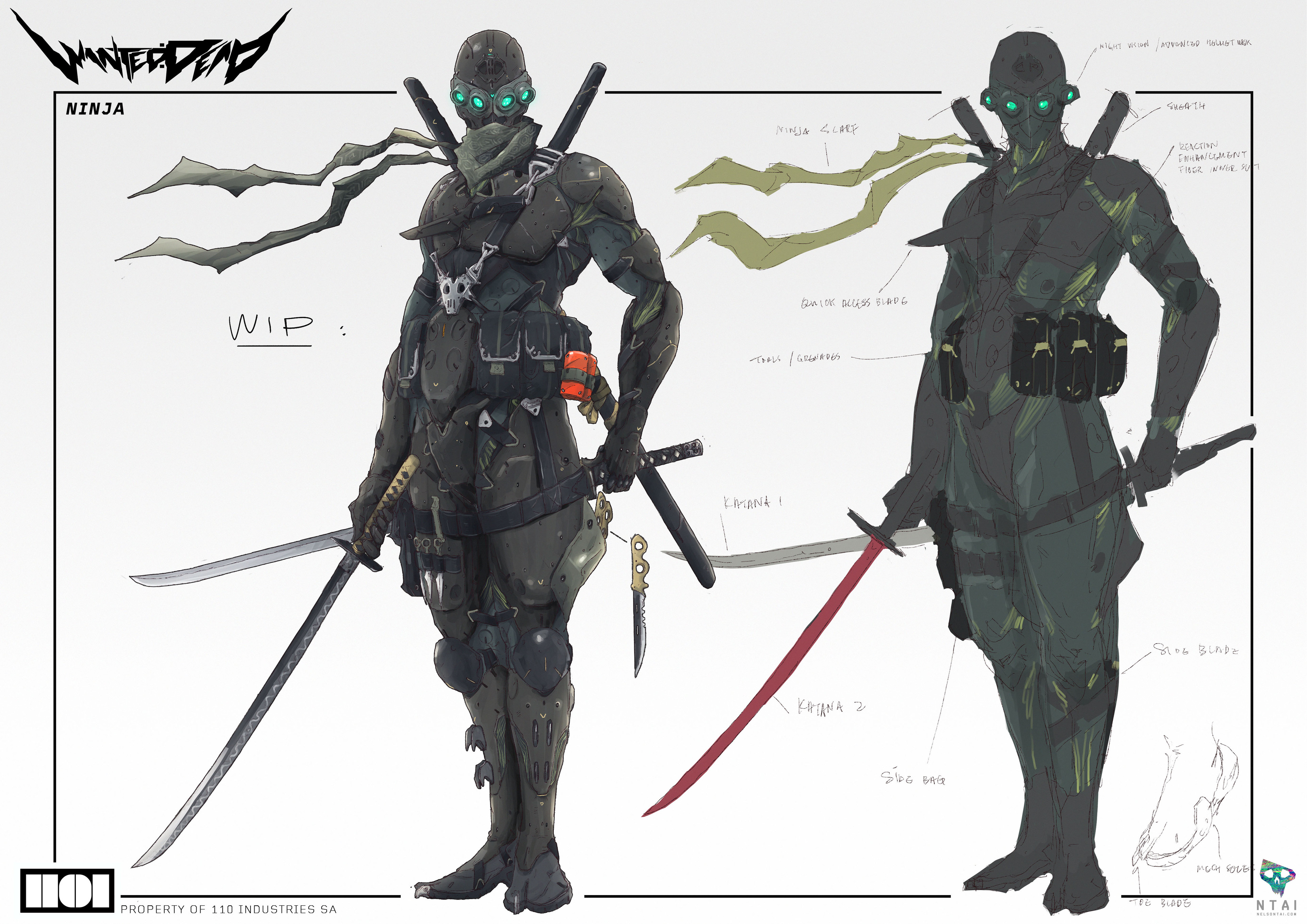 An early look of the ninja before going for something less symmetrical with the mask.