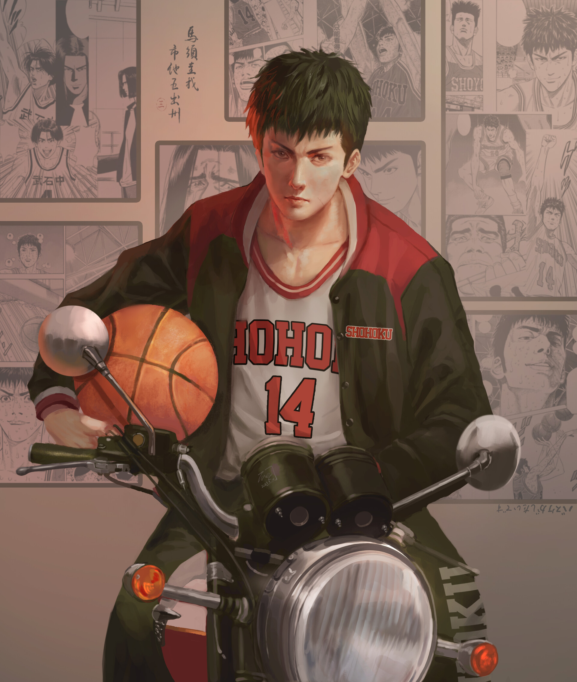 ArtStation - 炎の男三井寿(The FanArt of SlamDunk・Mitsui