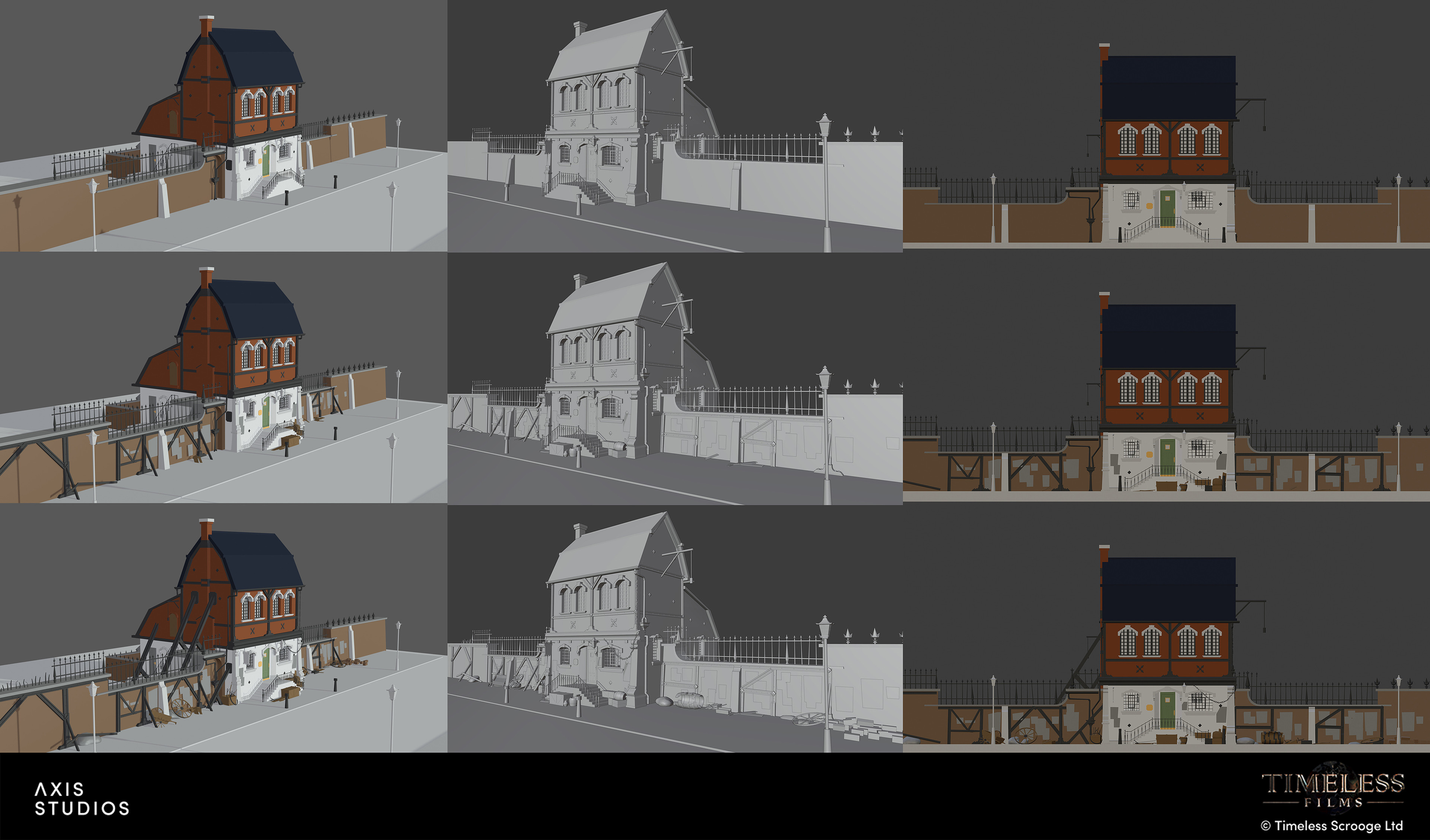 Office Exterior changing through time. Original Concept by Scott Willhite.