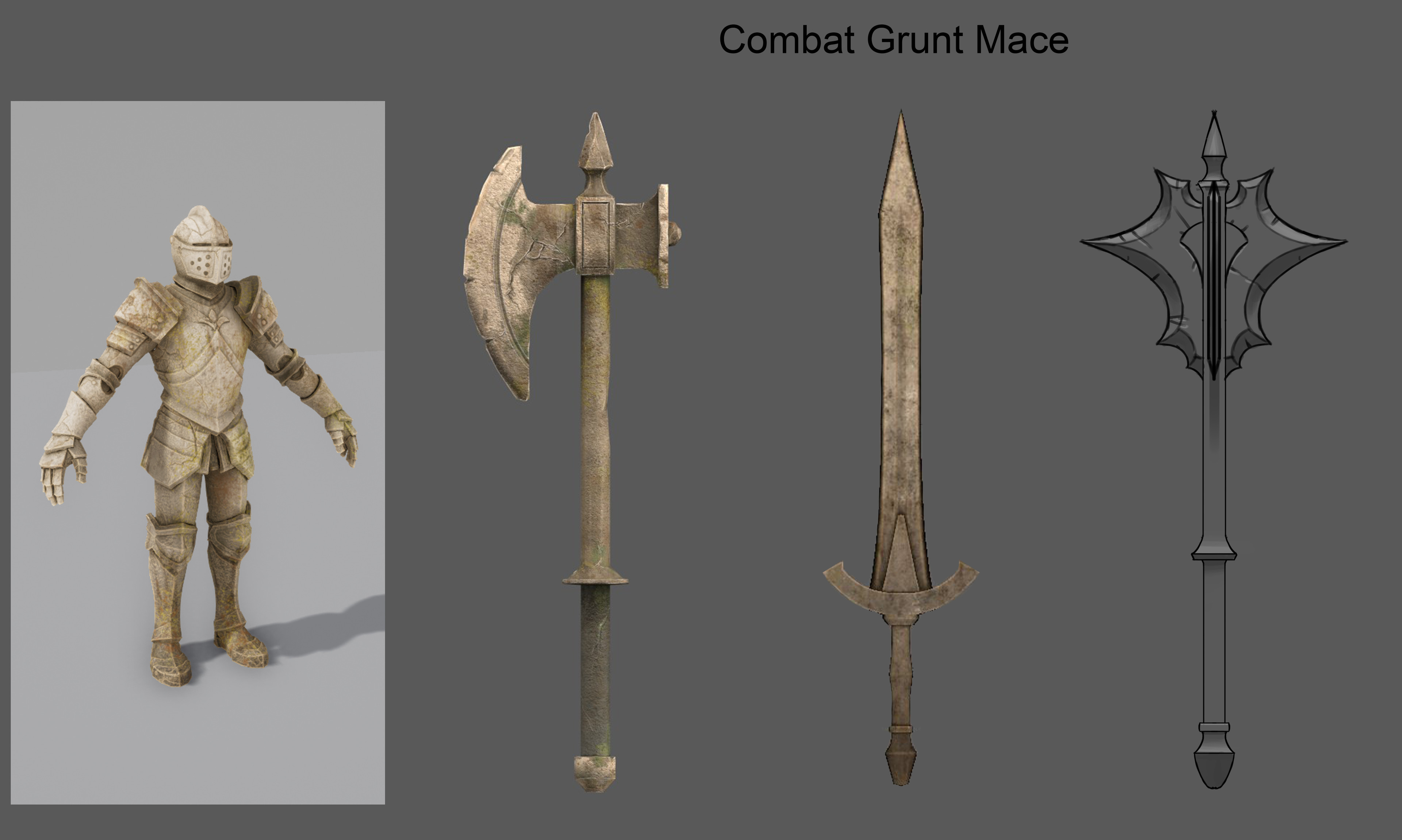 I was tasked with making the Gringott's  guardian statue's Sword and Mace. 