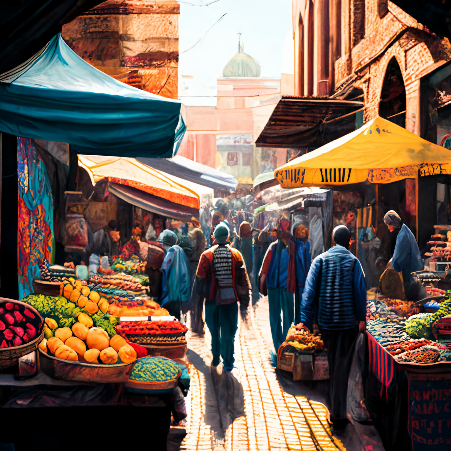 ArtStation - Marketplace Madness: A Vibrant City Scene