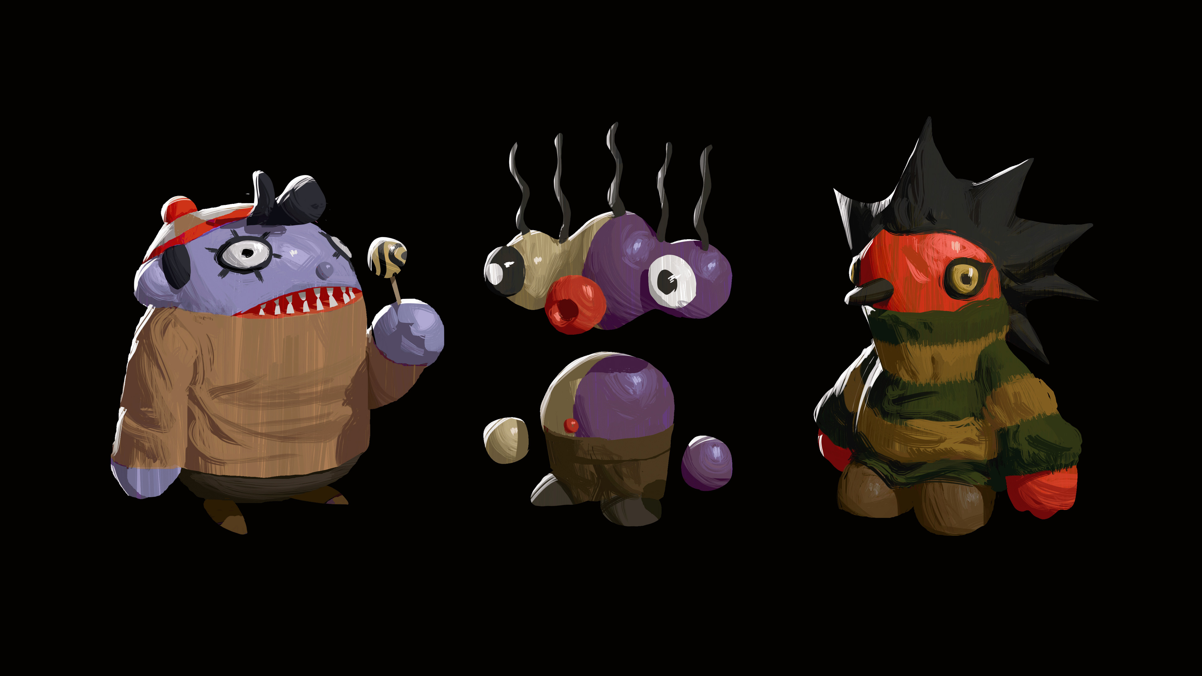 Iterations - Focusing more on iconography and shapes rather than neat details