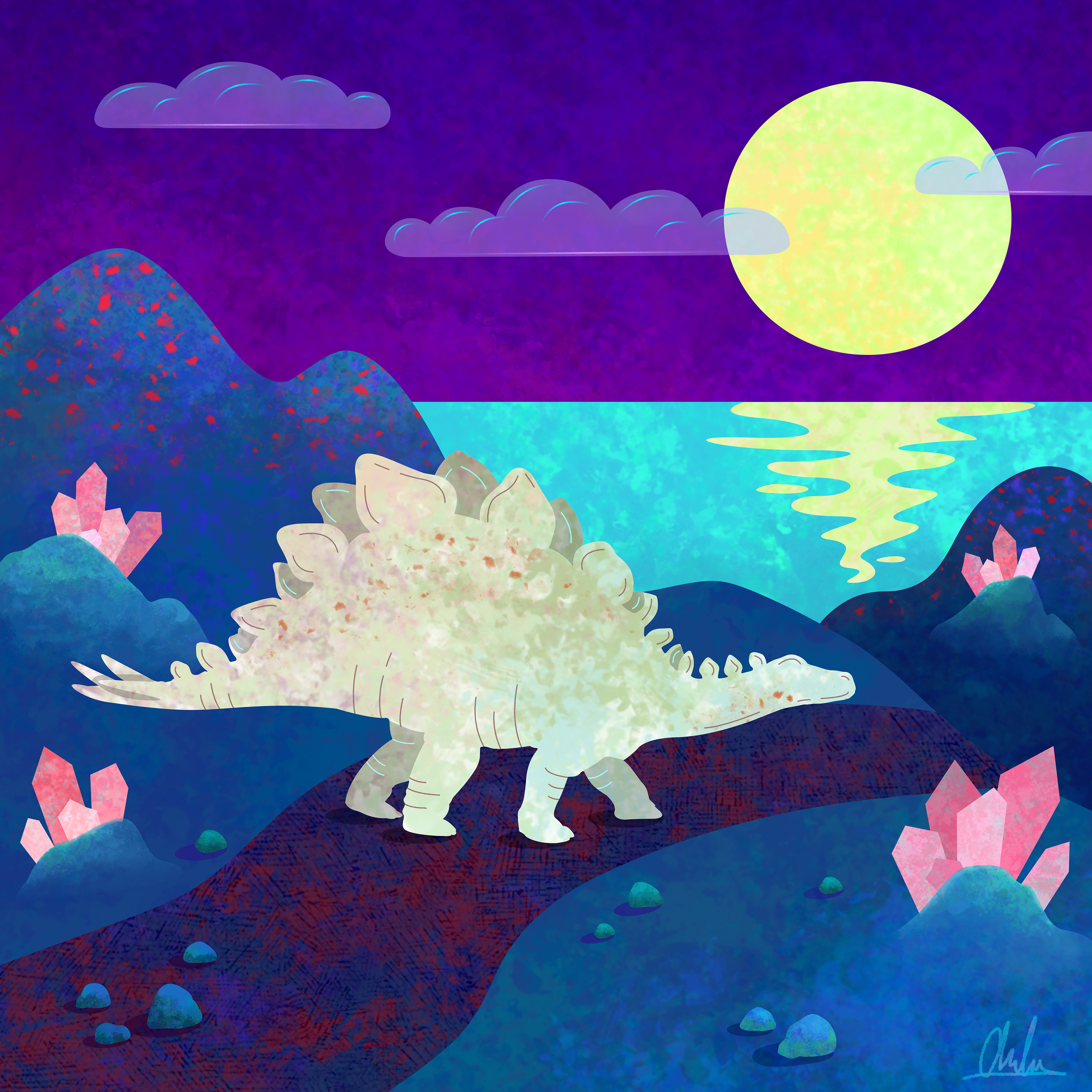 Stegosaurus Night Walk
