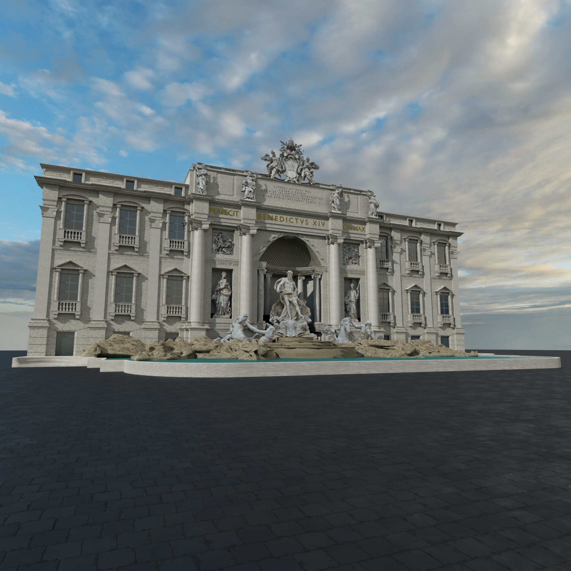 Artstation trevi fountain
