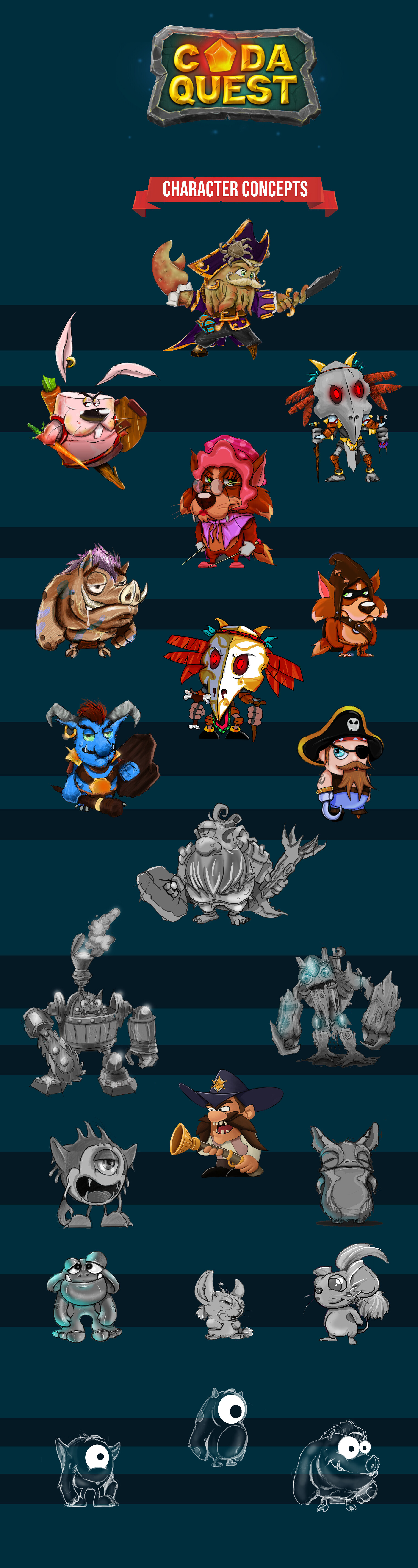 ArtStation Coda Quest Characters Design