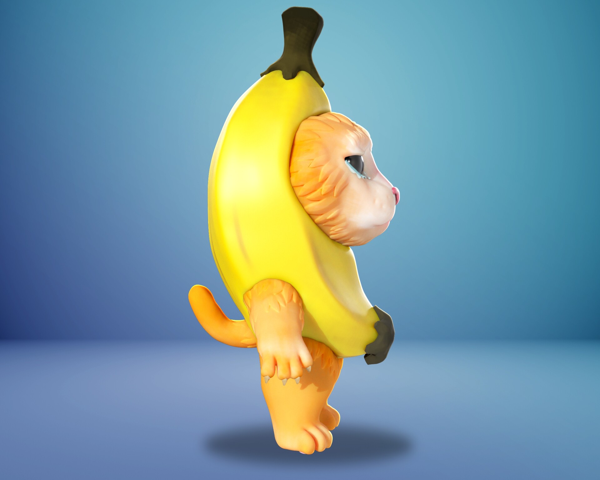 Cat Dressed Banana Pixel Art Meme Stock Vector (Royalty Free) 2323841717
