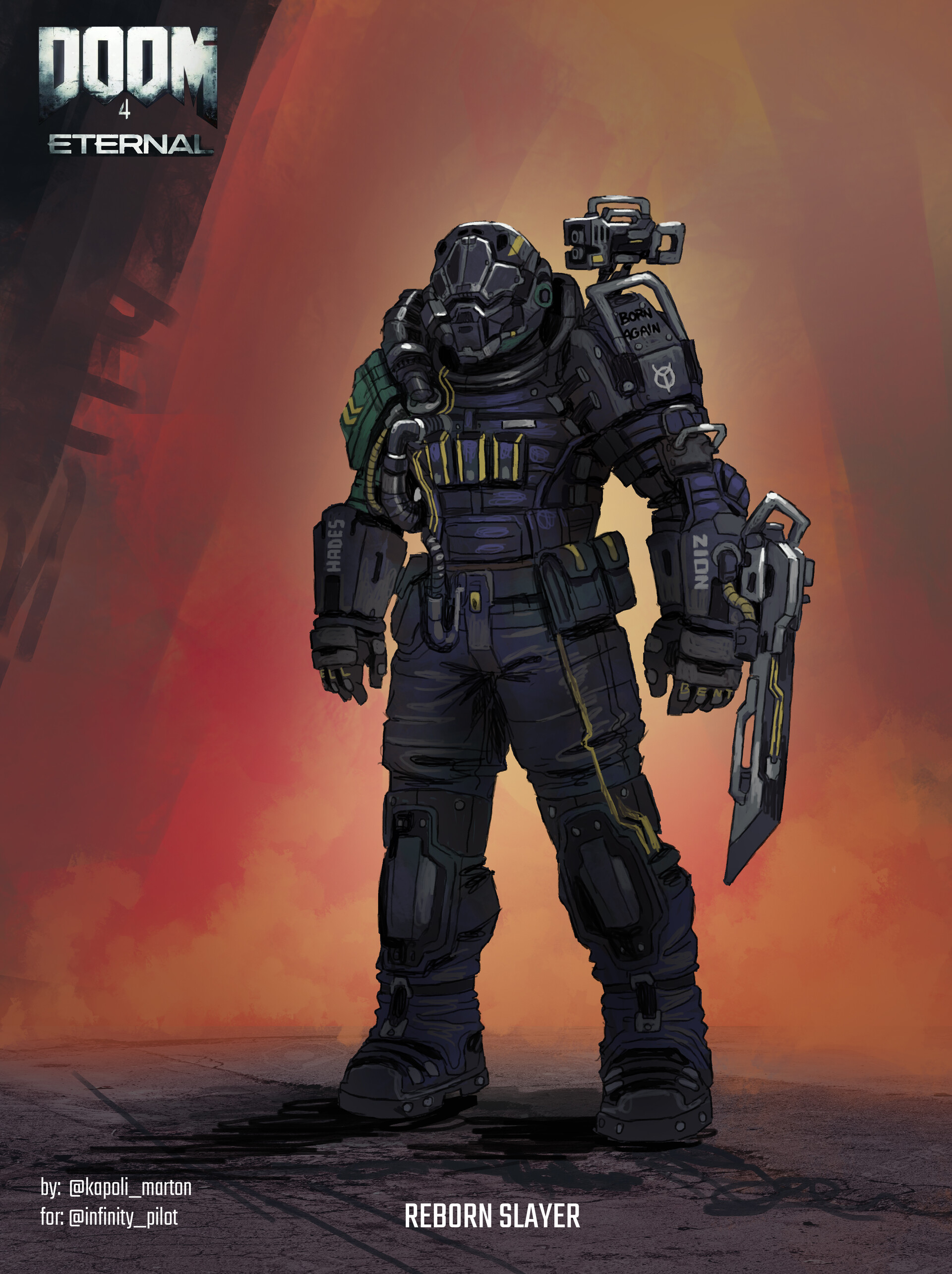Artstation reborn slayer doom eternal doom 4 skin 