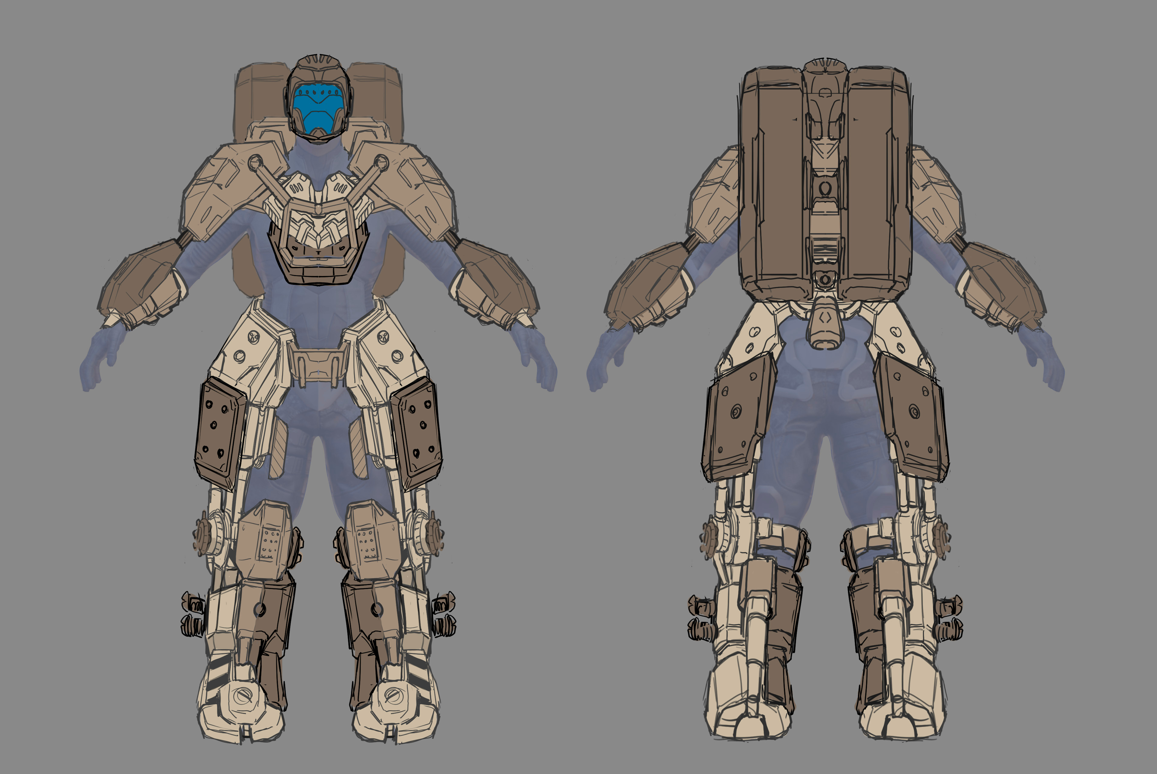 Sketch - Sci-fi armor 02 - T3