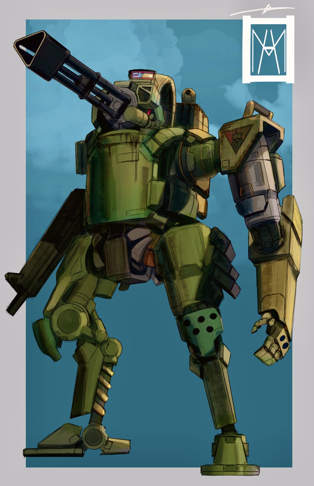 Sketch with a thought of “what if a CRAM had arms and legs.”