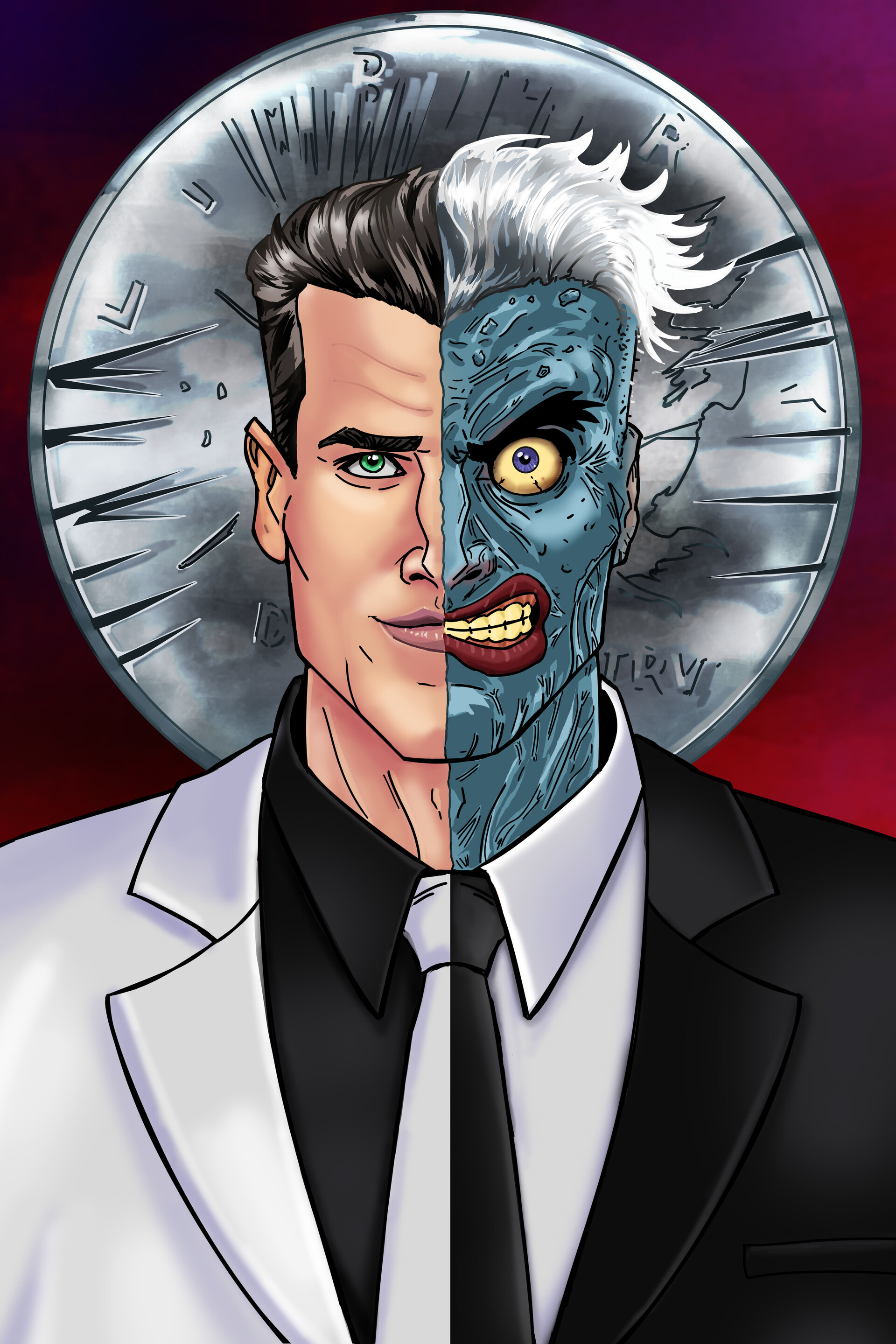 ArtStation Today s Digital Painting Two Face From Batman Animated ArtStation Today s Digital Painting Two Face From Batman Animated