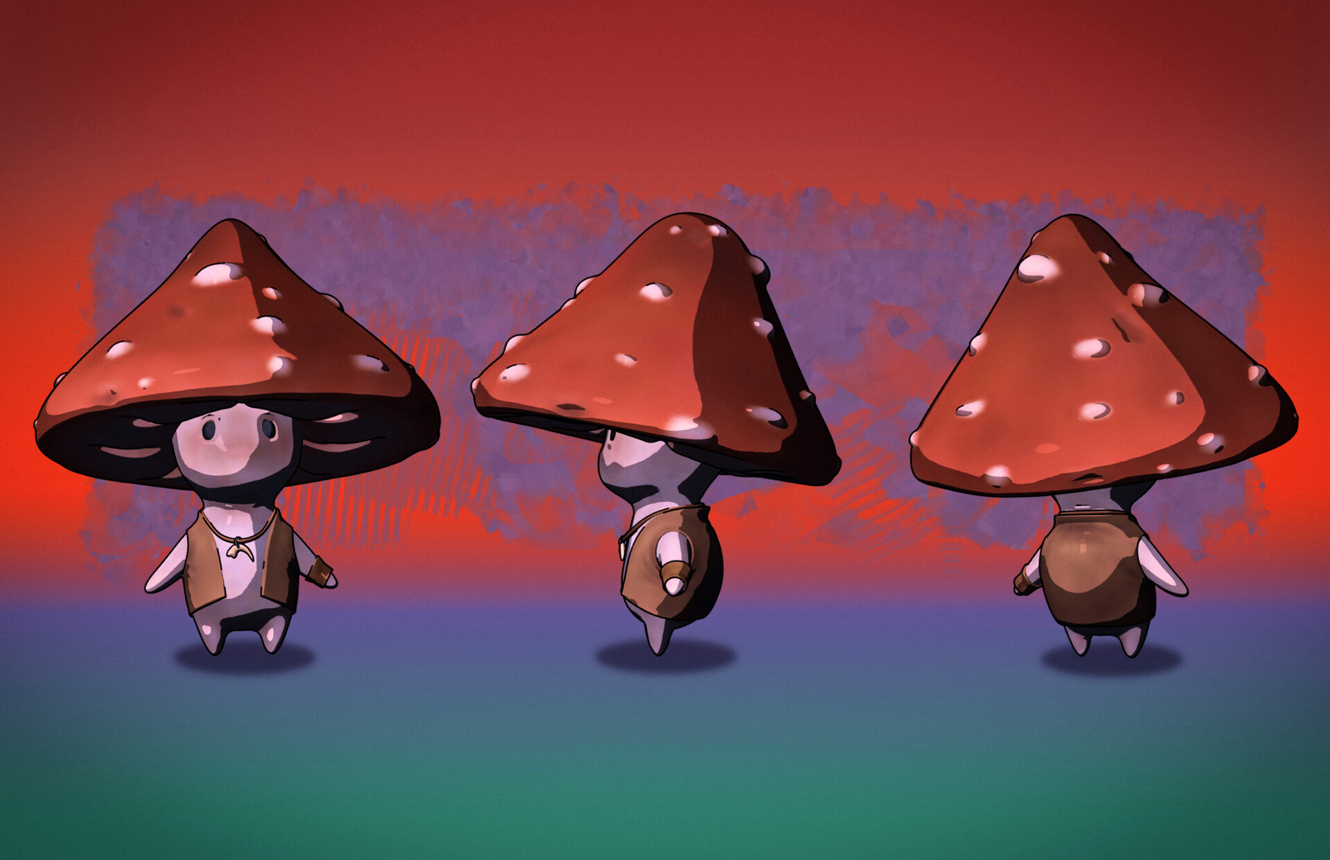 ArtStation - Cute Stylized 3D Mushroom Character