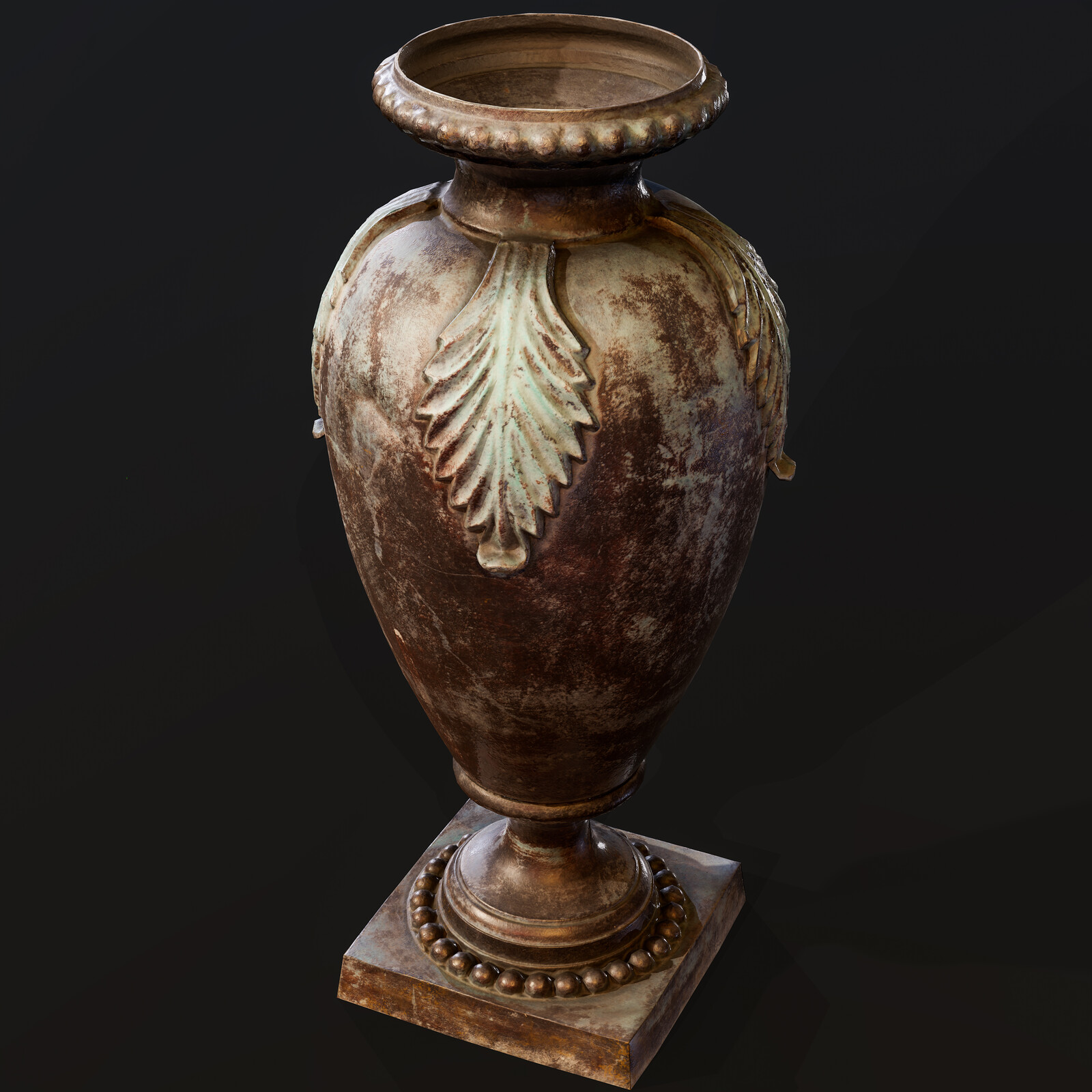 Old Leaf Vase