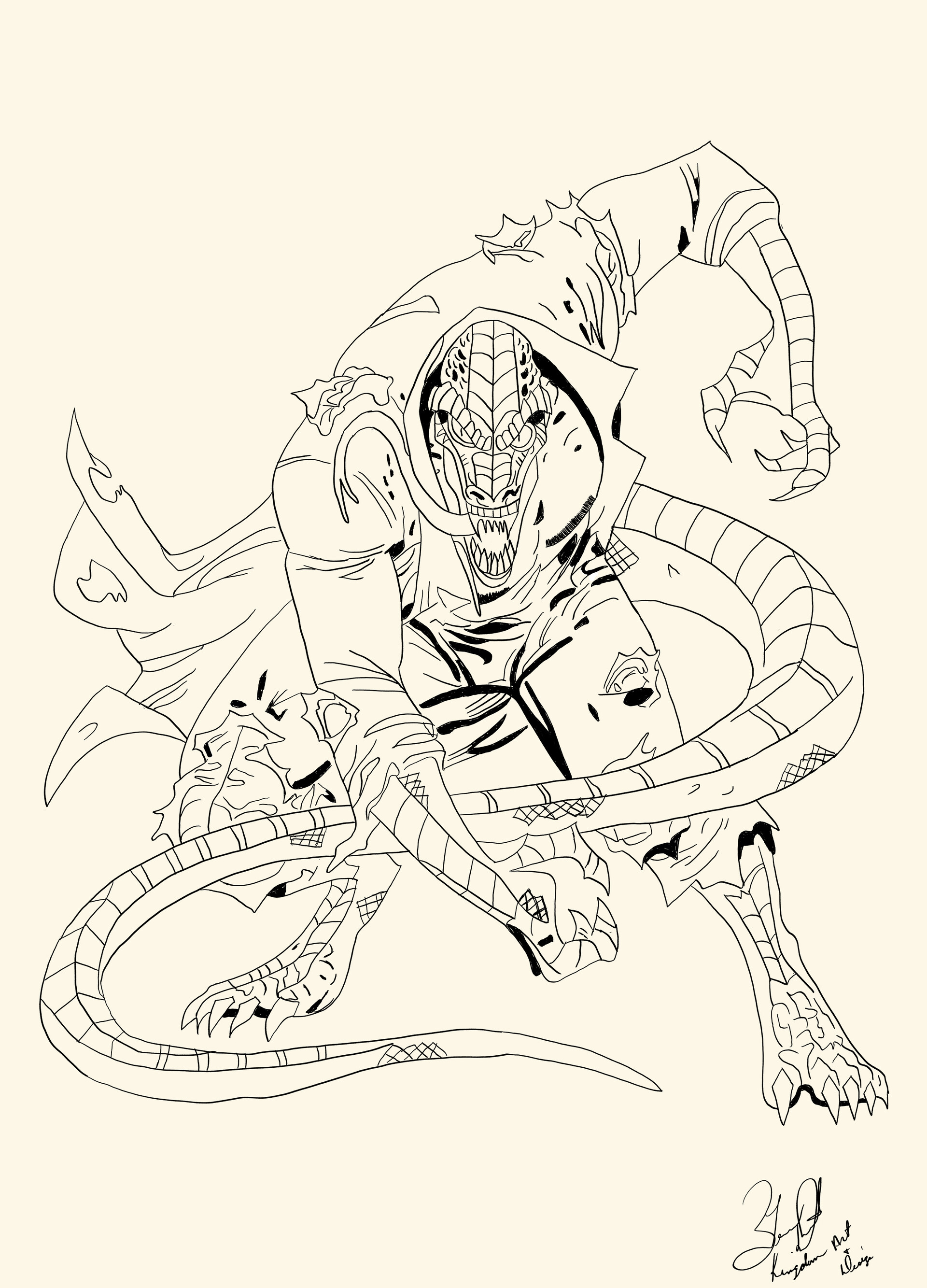 Spiderman Lizard Coloring Page