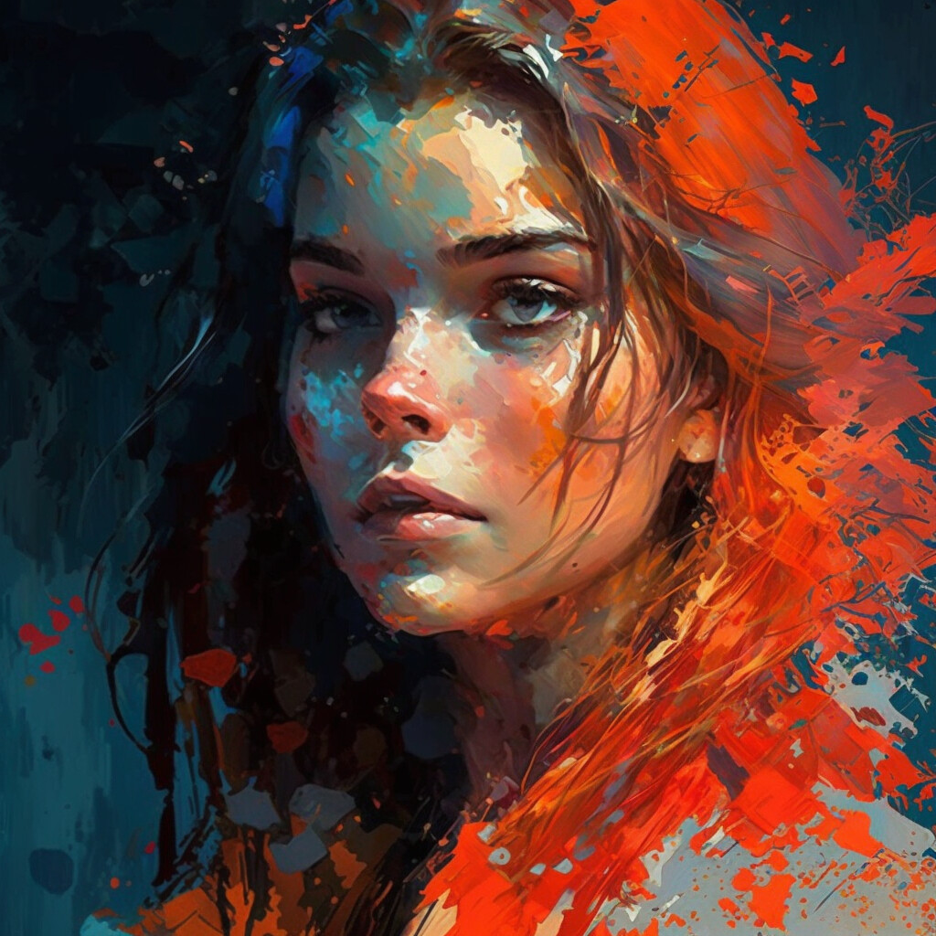 ArtStation - Exploring Abstraction: A Painting of Color, Form, and Texture