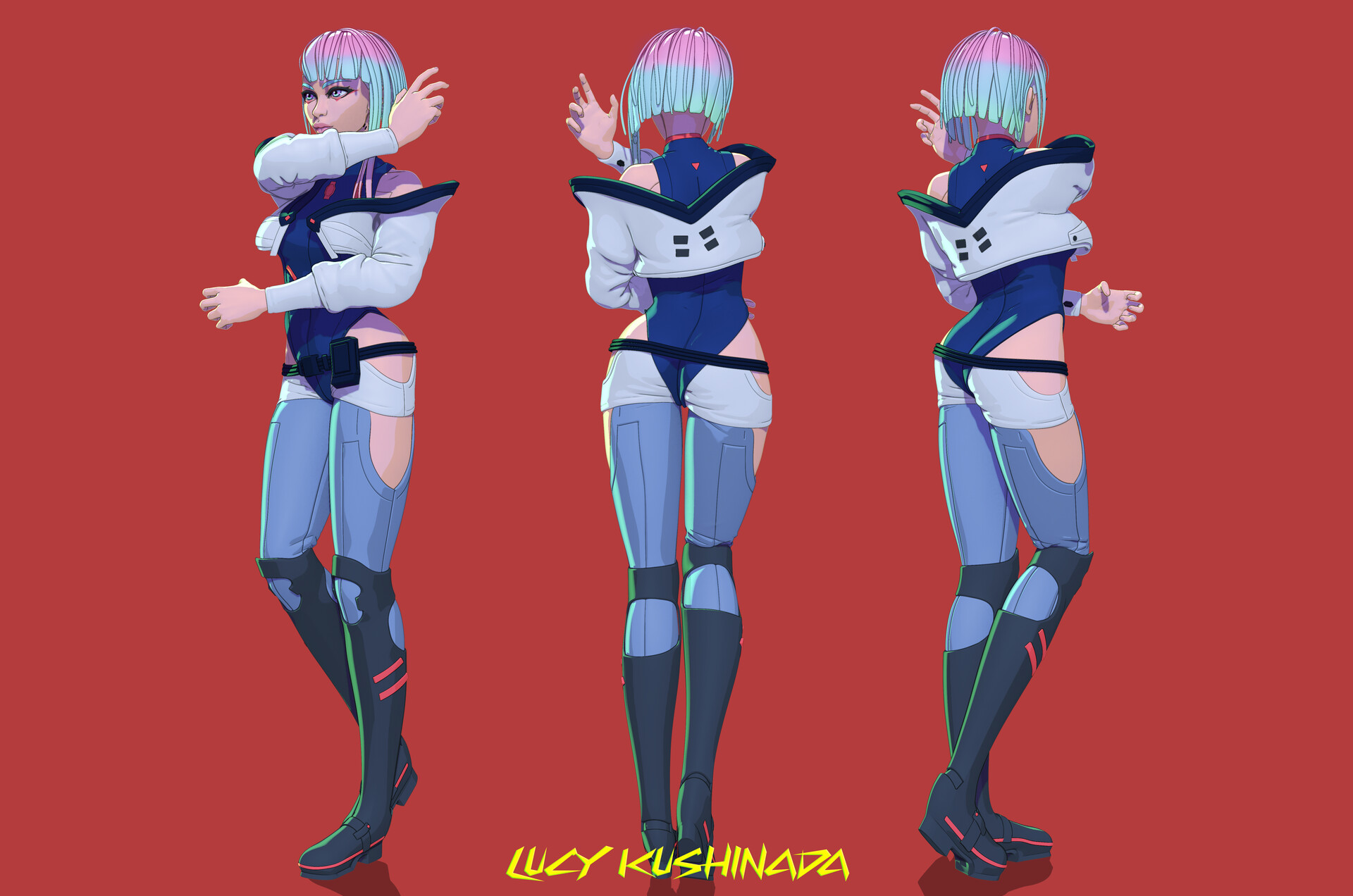 ArtStation - Lucy - Cyberpunk: Edgerunners x adidas Fanart