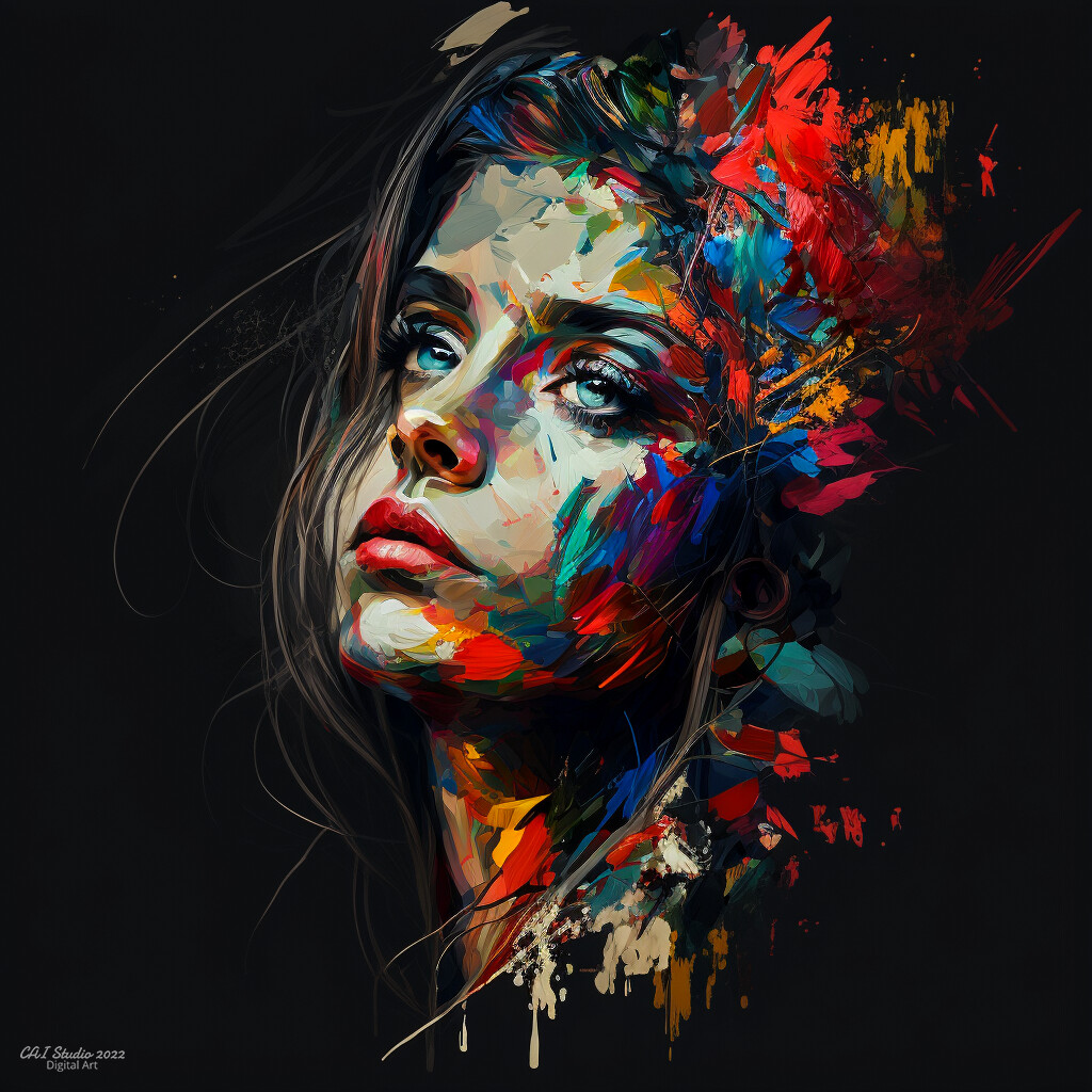Abstract portrait sales
