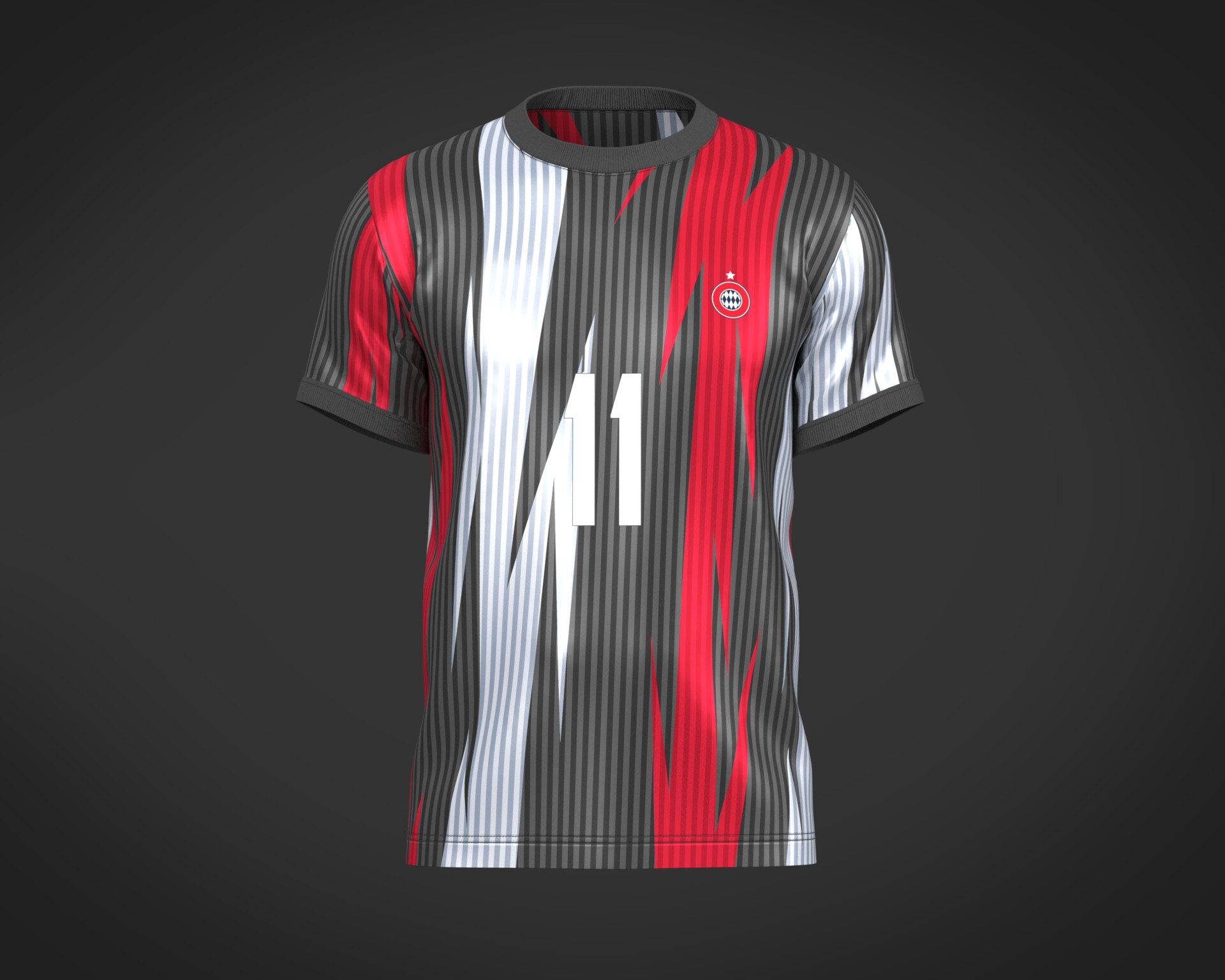 ArtStation - Soccer Red & Blue Football Jersey Player 11