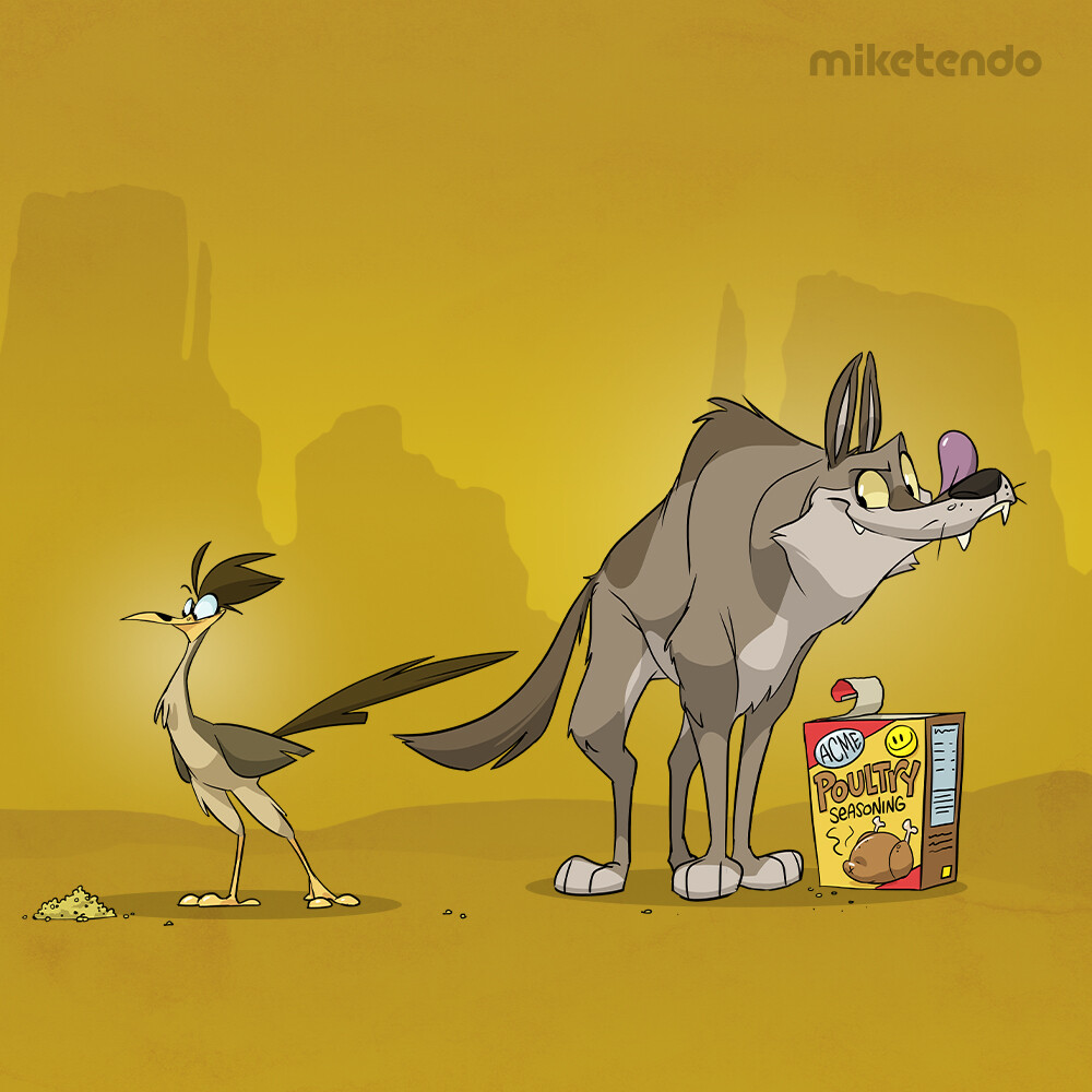 wile e coyote and roadrunner friends