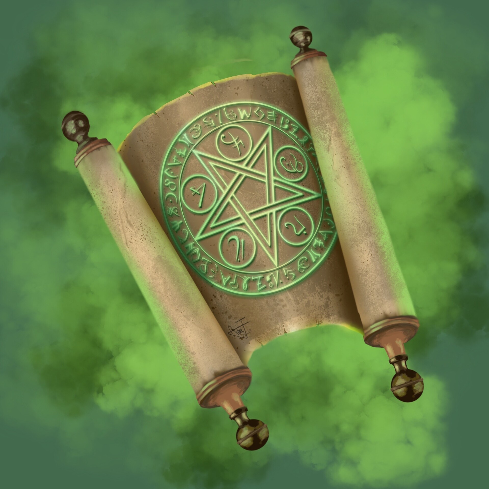 ArtStation Magical Scroll prop