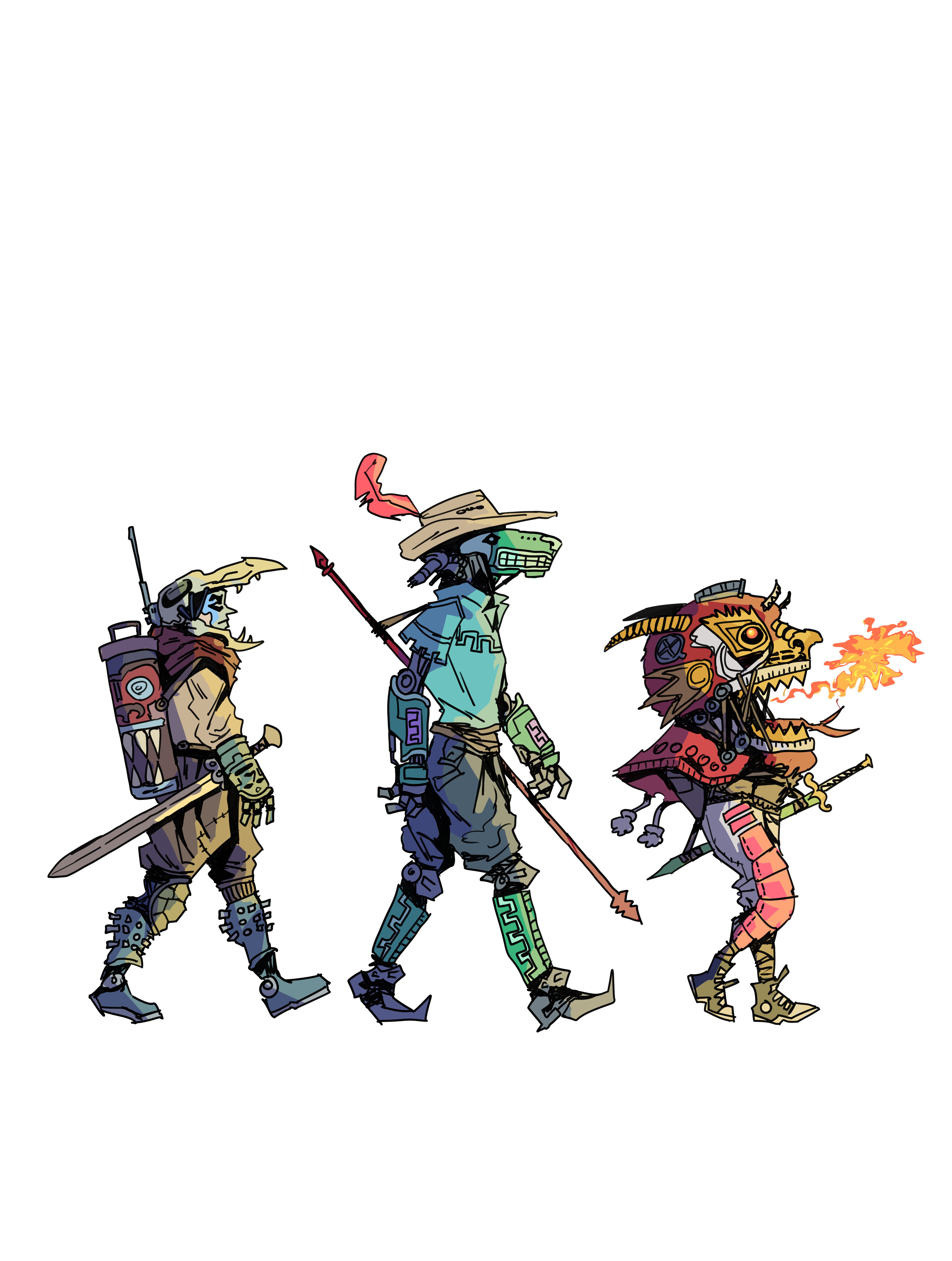 The 3 Travellers. Perhaps some of the more underground Slayers, as they work primarily in the lower district, purging weaker monsters as a performance art.