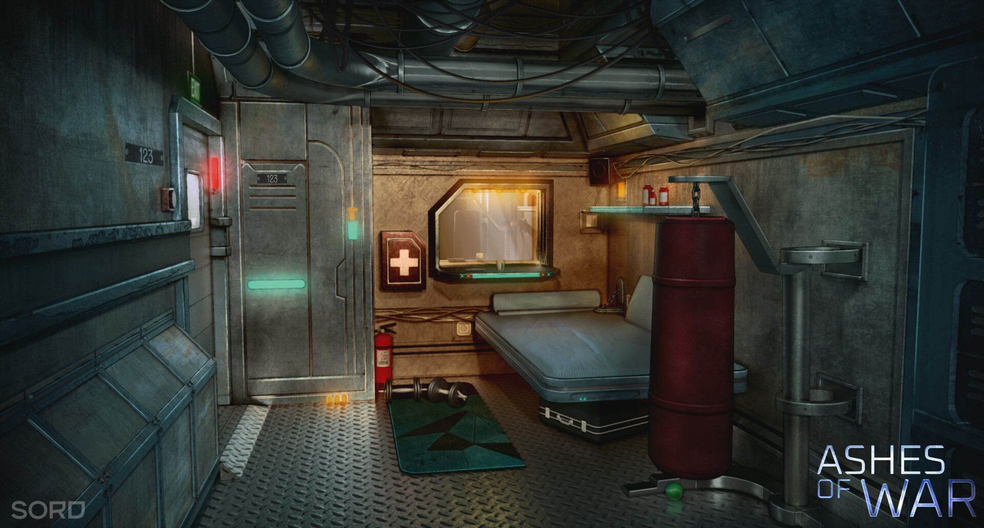 ArtStation Spaceship Quarters Visual Novel Background Scifi