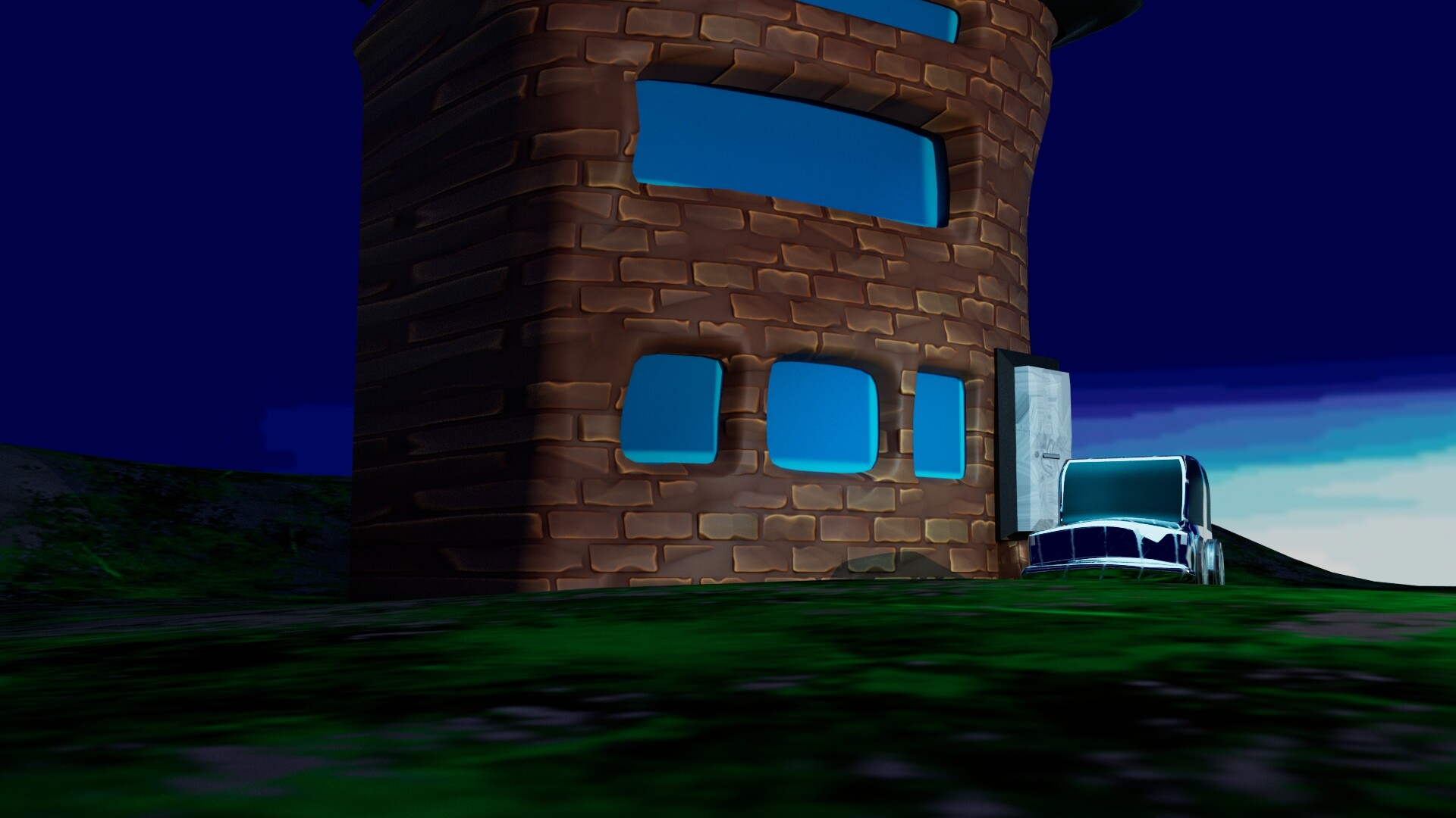 ArtStation - Car by house