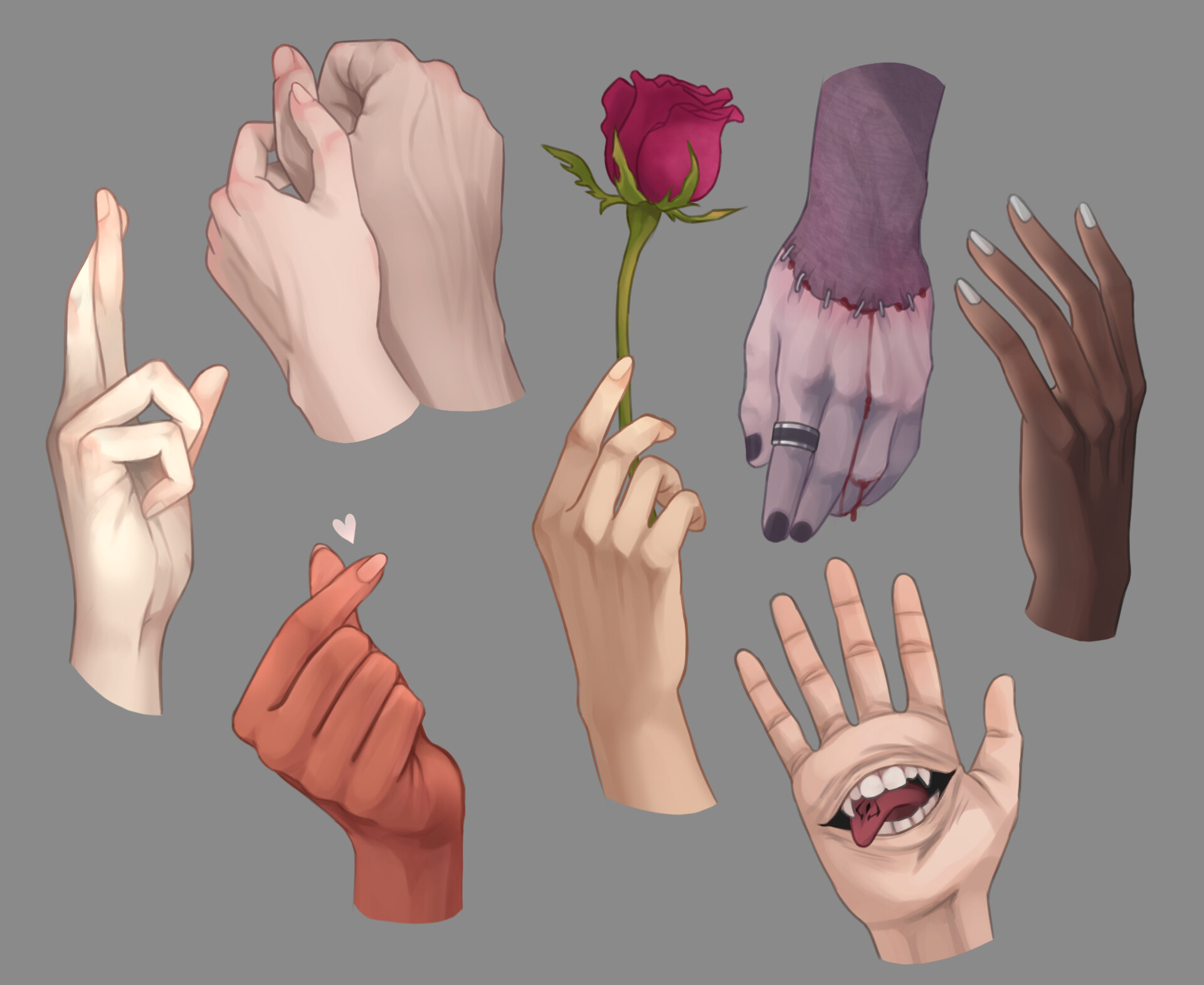 ArtStation semirealistic hands