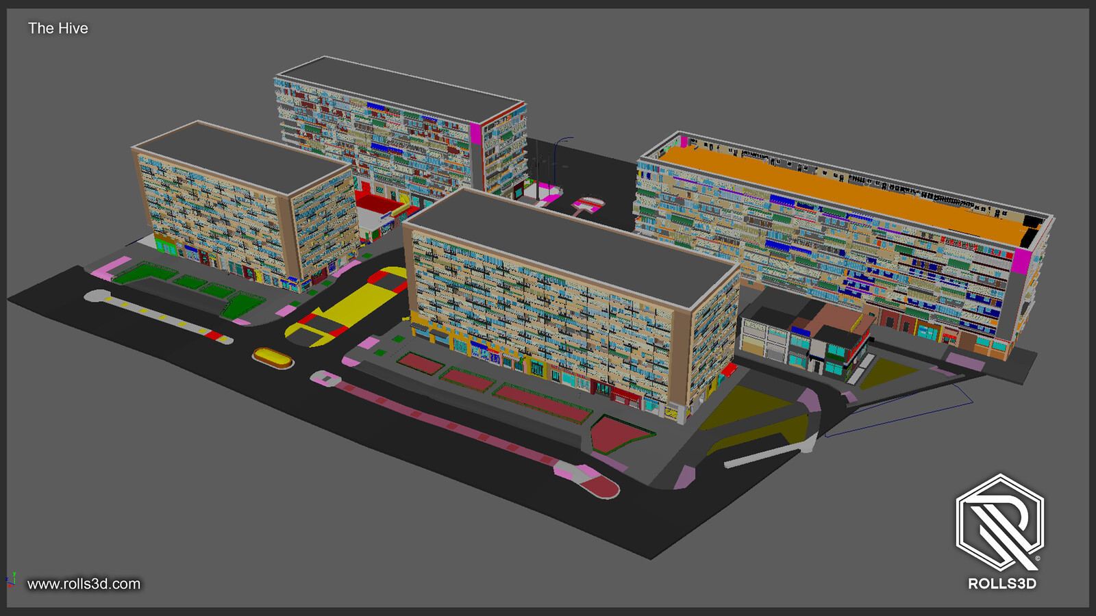 Barrio de la Concepción, Ciudad Lineal, Madrid
Modeled in Autodesk Maya