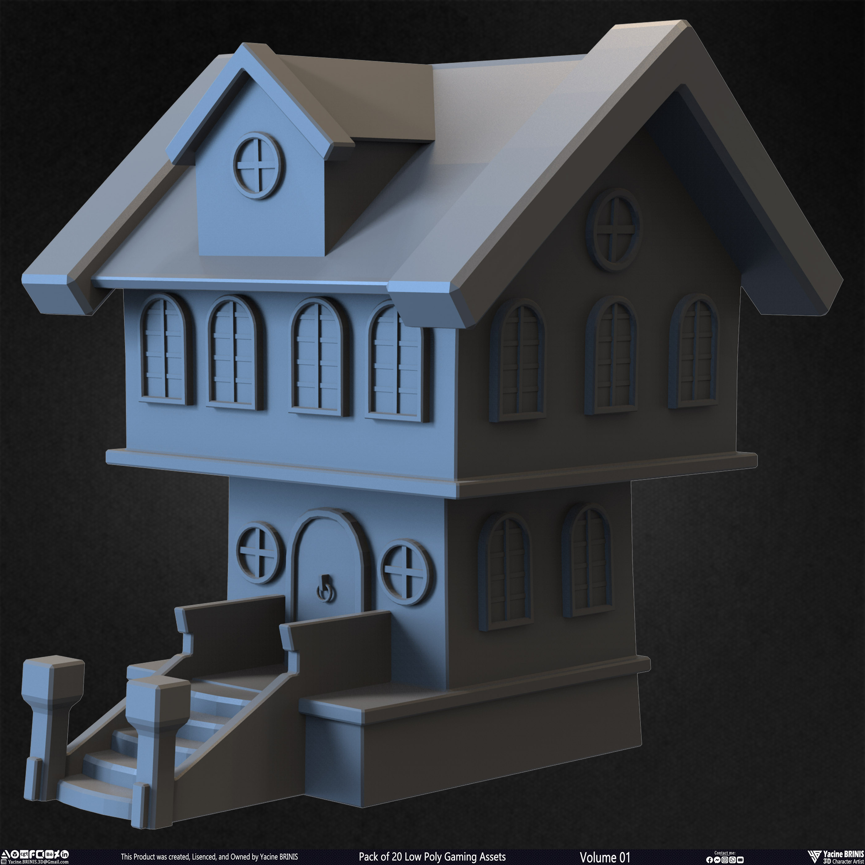20 Low Poly Gaming Assets Volume 01 Sculpted By Yacine BRINIS Set 09