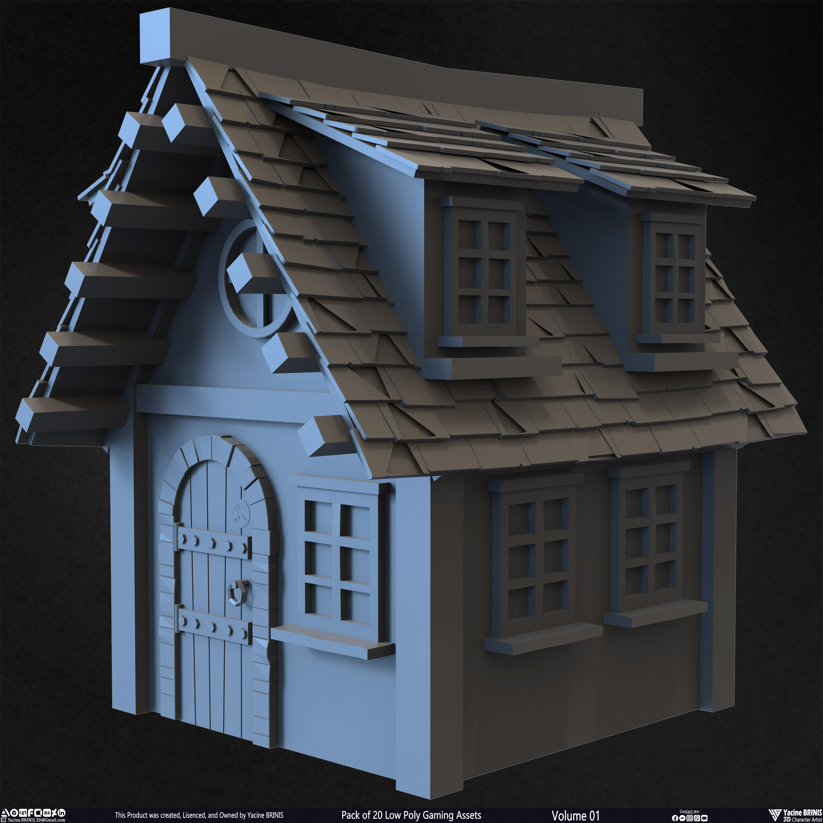 20 Low Poly Gaming Assets Volume 01 Sculpted By Yacine BRINIS Set 23