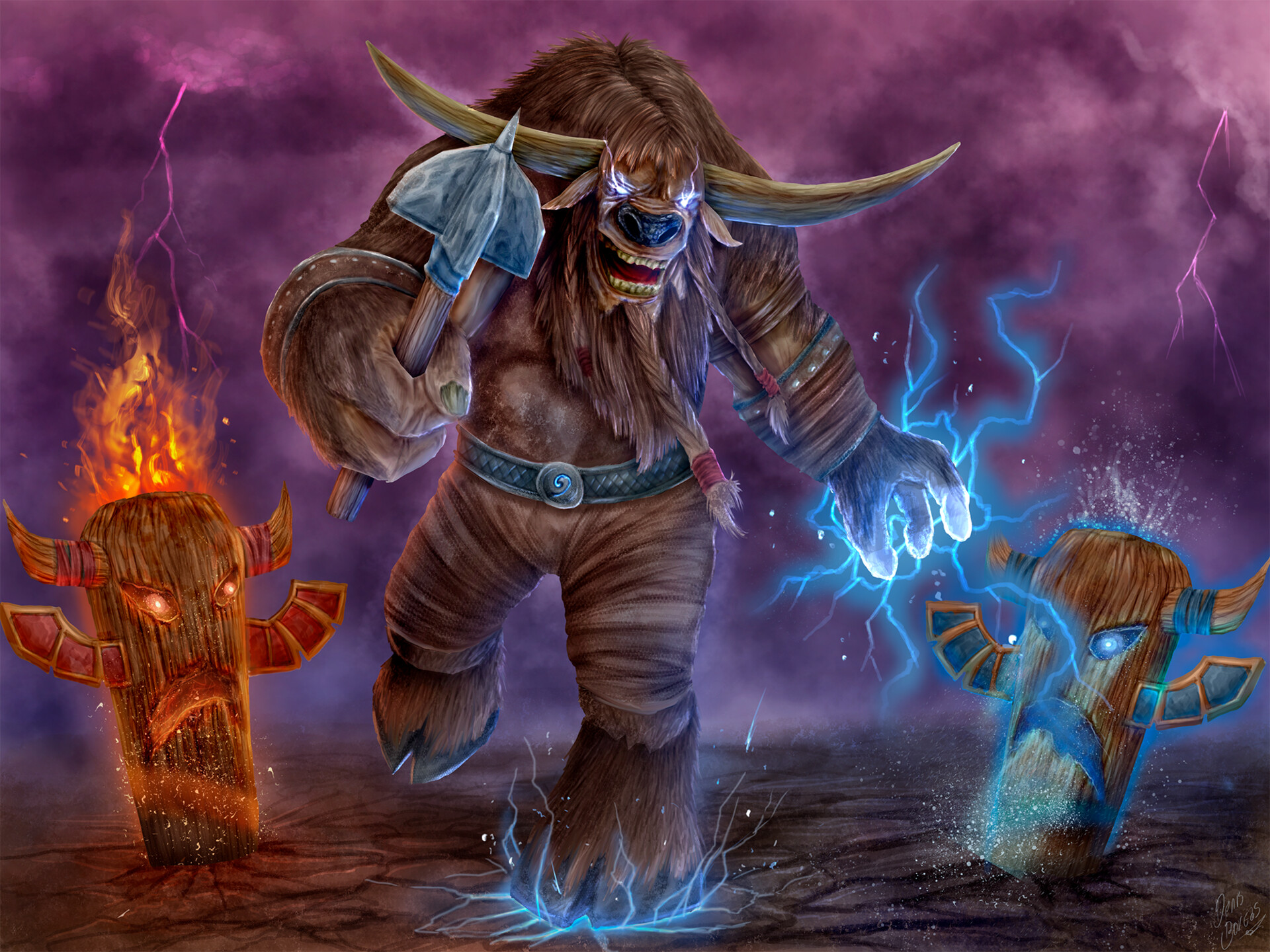 ArtStation - Stormbringer shaman Tauren