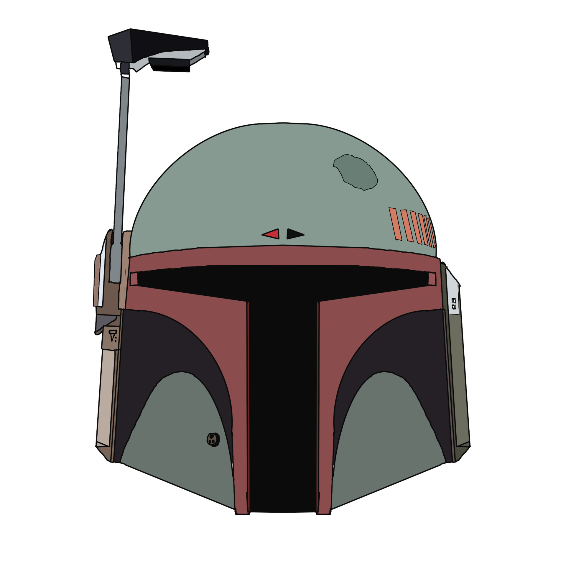Artstation boba fett mandalorian helmet