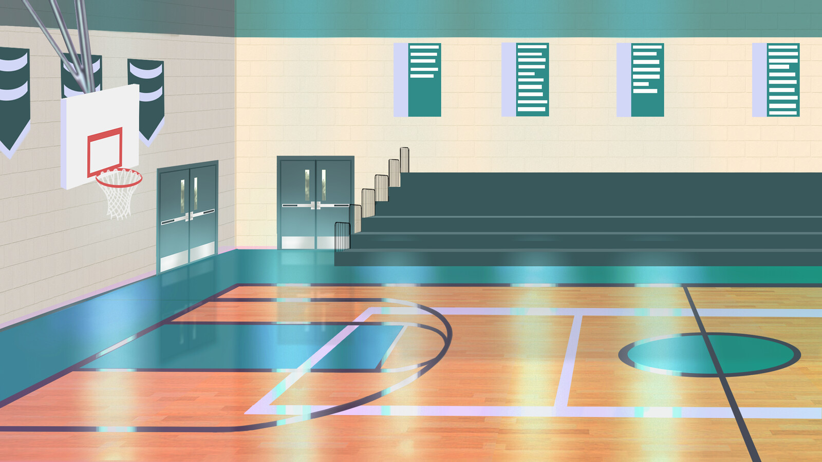 Deer plays basketball - Background design