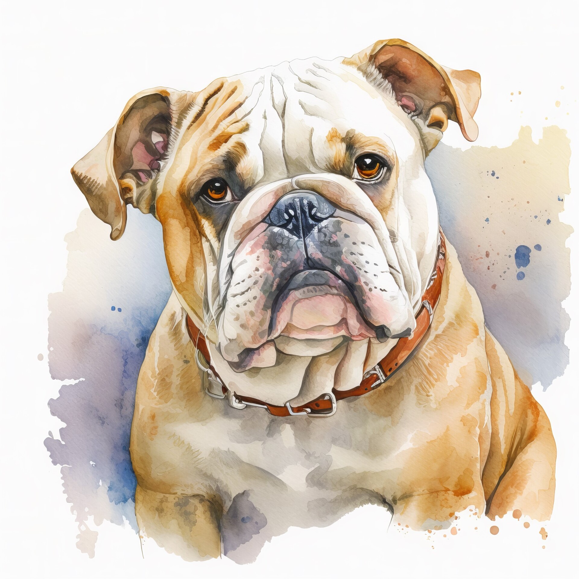 Paintings of bulldogs clearance